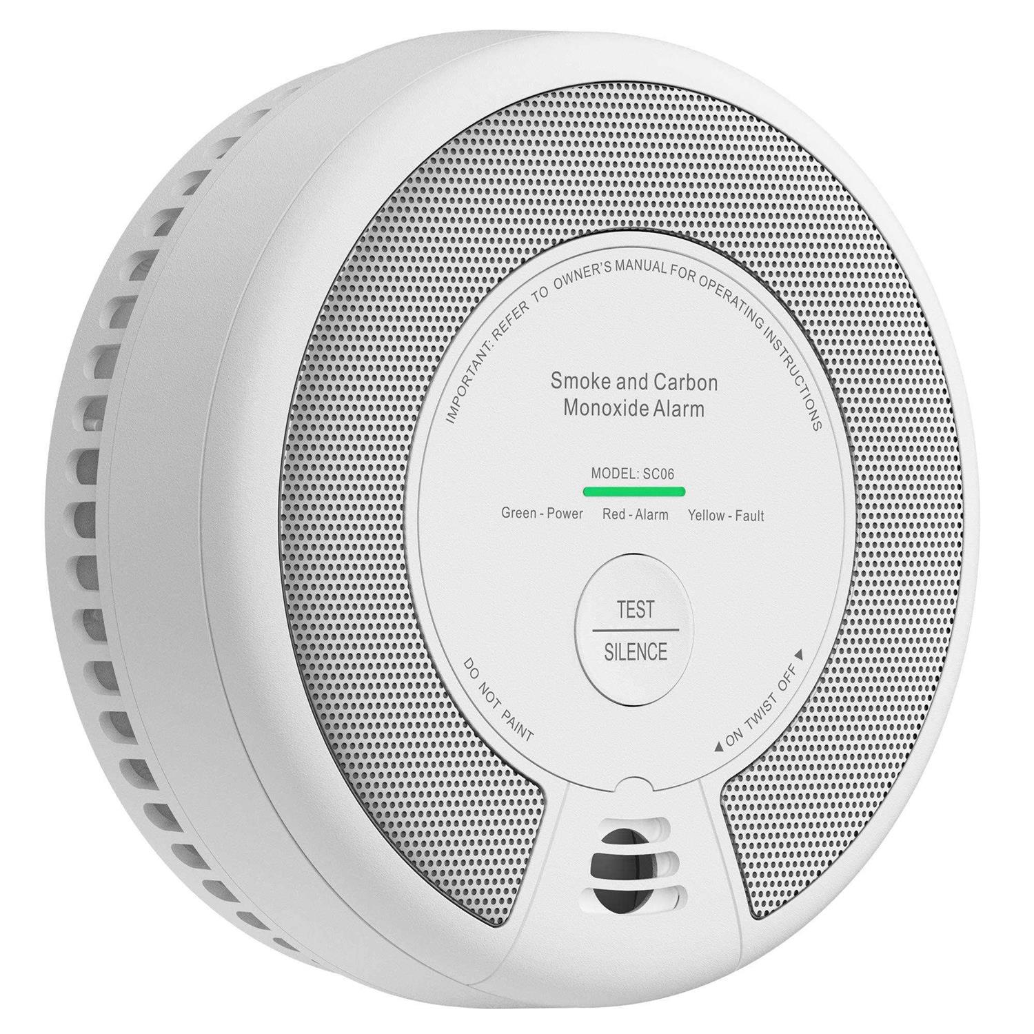 X-sense 2-in-1 Smoke and Carbon Monoxide Detector Alarm 10-Year Battery-Operated Dual Sensor Fire & CO Alarm