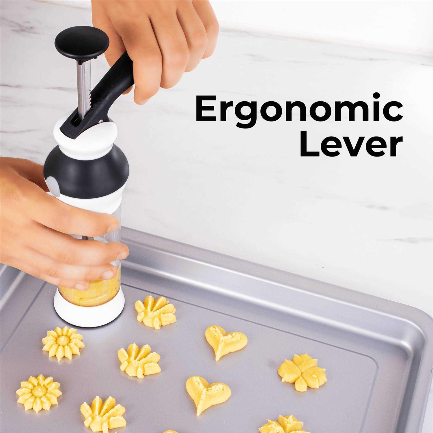 14-piece Cookie Press Set Stainless Steel Disks & Storage Case