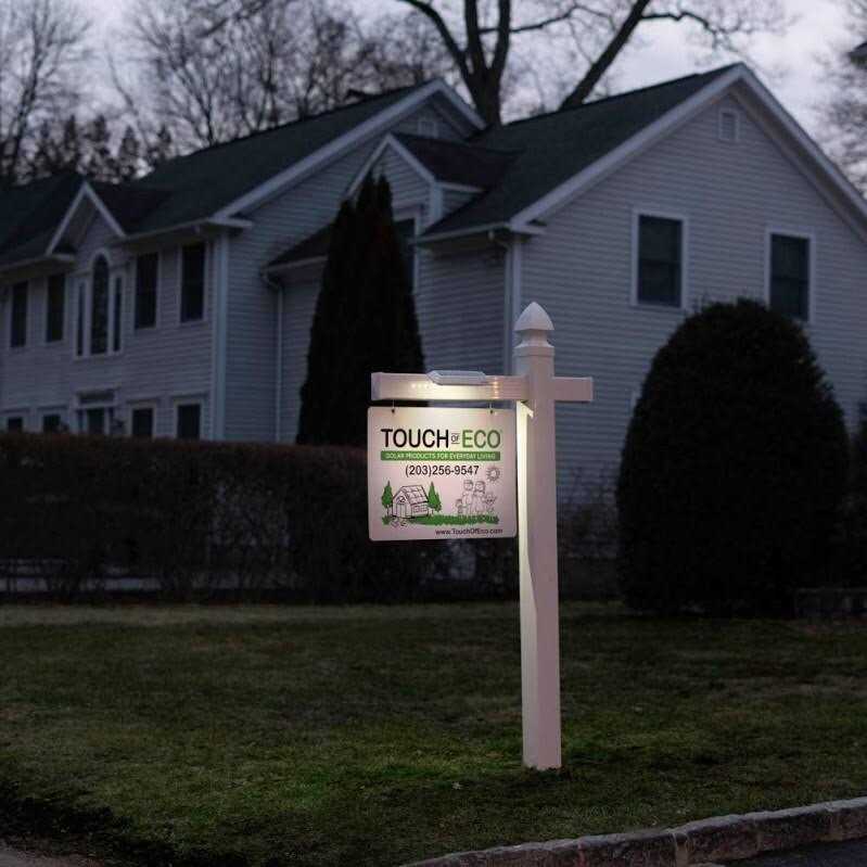 Touch of ECO Solar Dual Sided LED Sign or Post Light