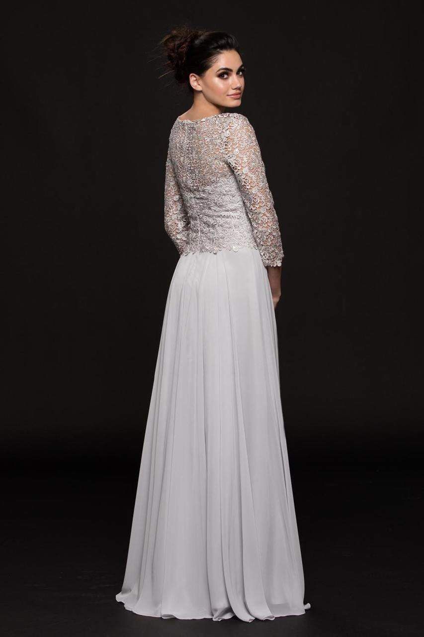 M223 Embroidered Quarter Length Sleeves Dress