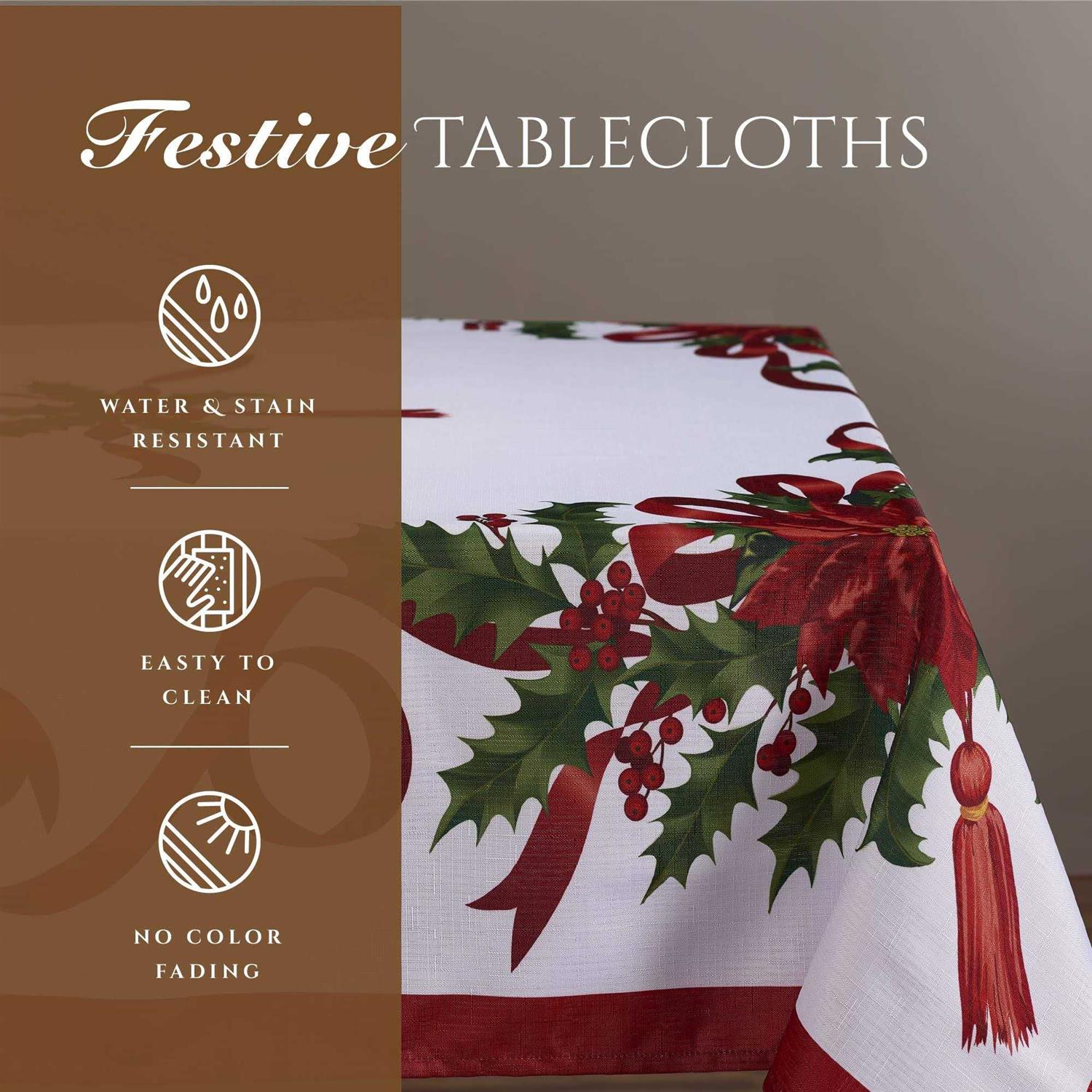 Kadut Thanksgiving Tablecloth Fall Tablecloth Rectangle Tables Heavy Duty Fabric Stain Proof Table