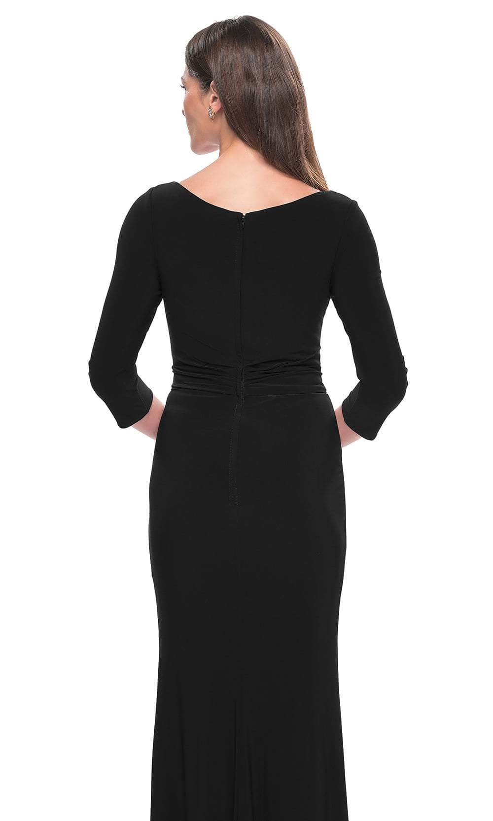 Quarter Sleeve Jersey Evening Dress