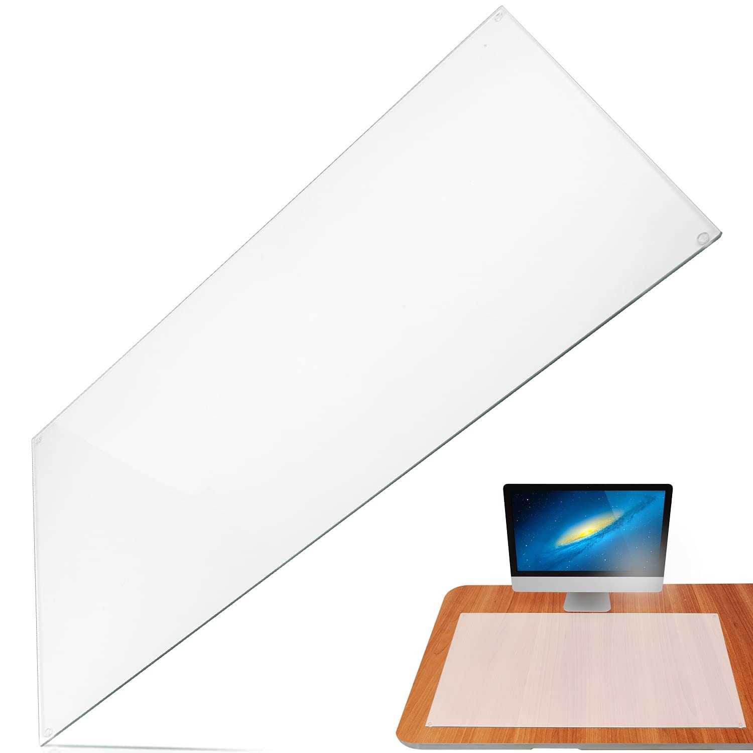 Impresa 20 x 36 Tempered Glass Desk Mat to Protect Your Desk