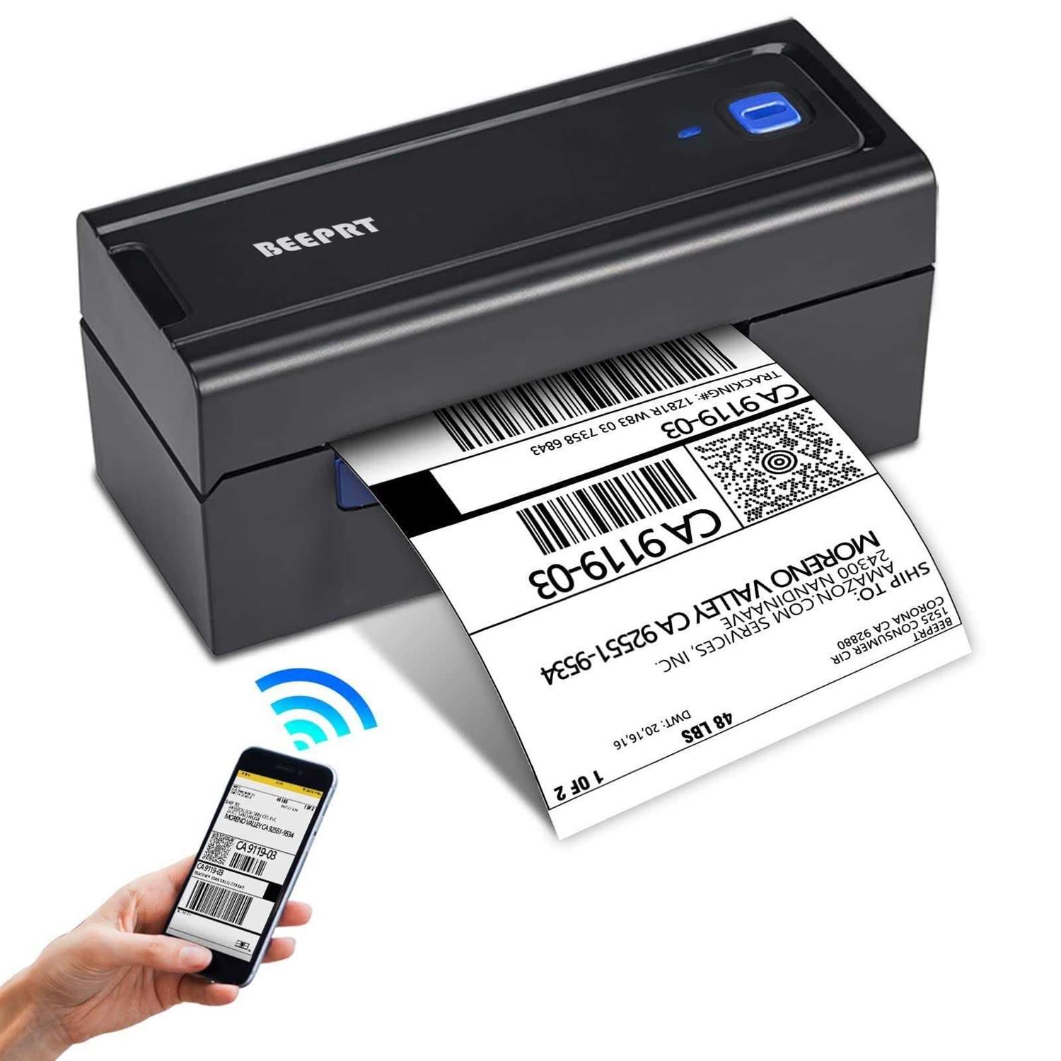 Beeprt Bluetooth Shipping Label Printer Wireless 4×6 Thermal Label Printer for Shipping Packages