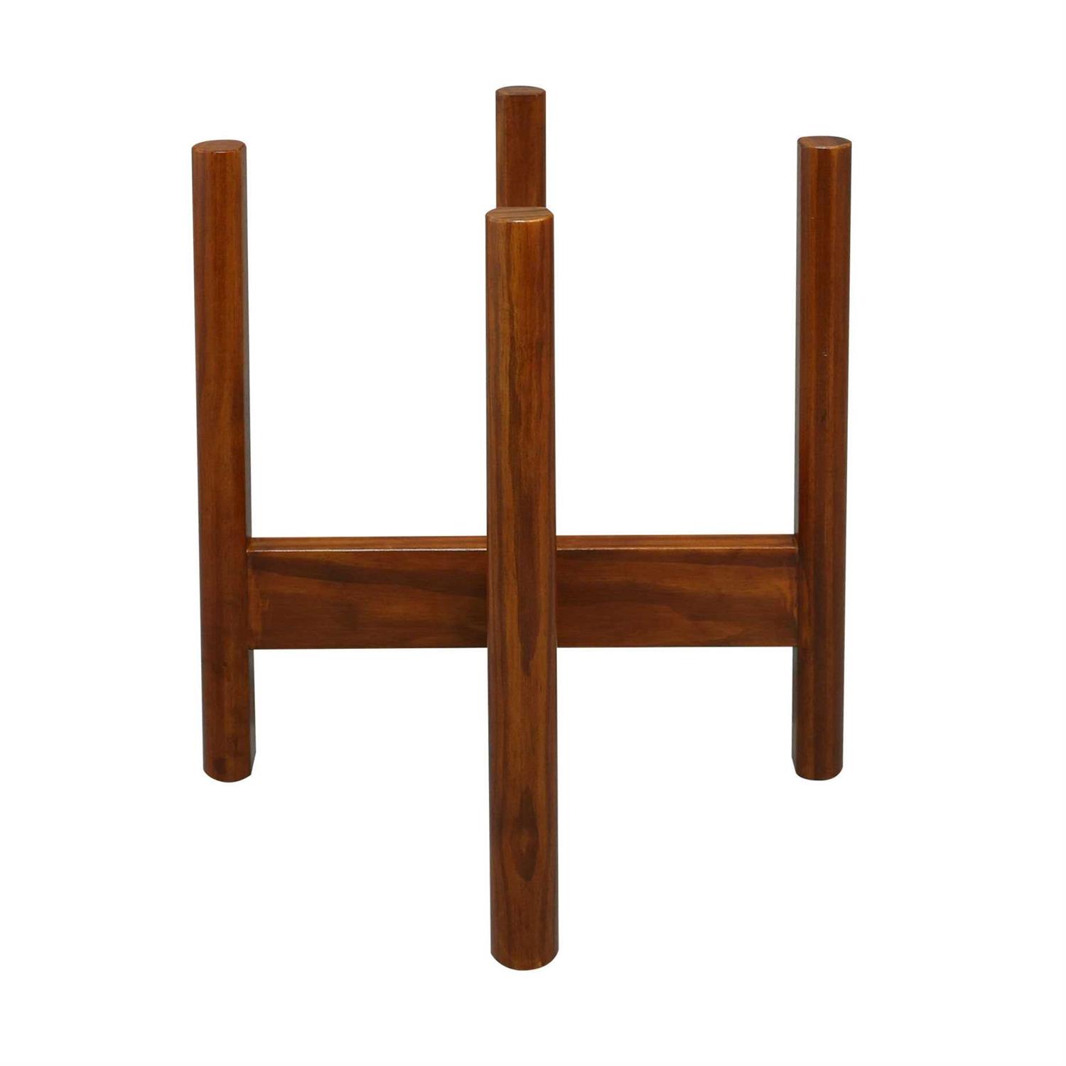 Casual Home Mid-Century Modern Wood Plant Display Stand