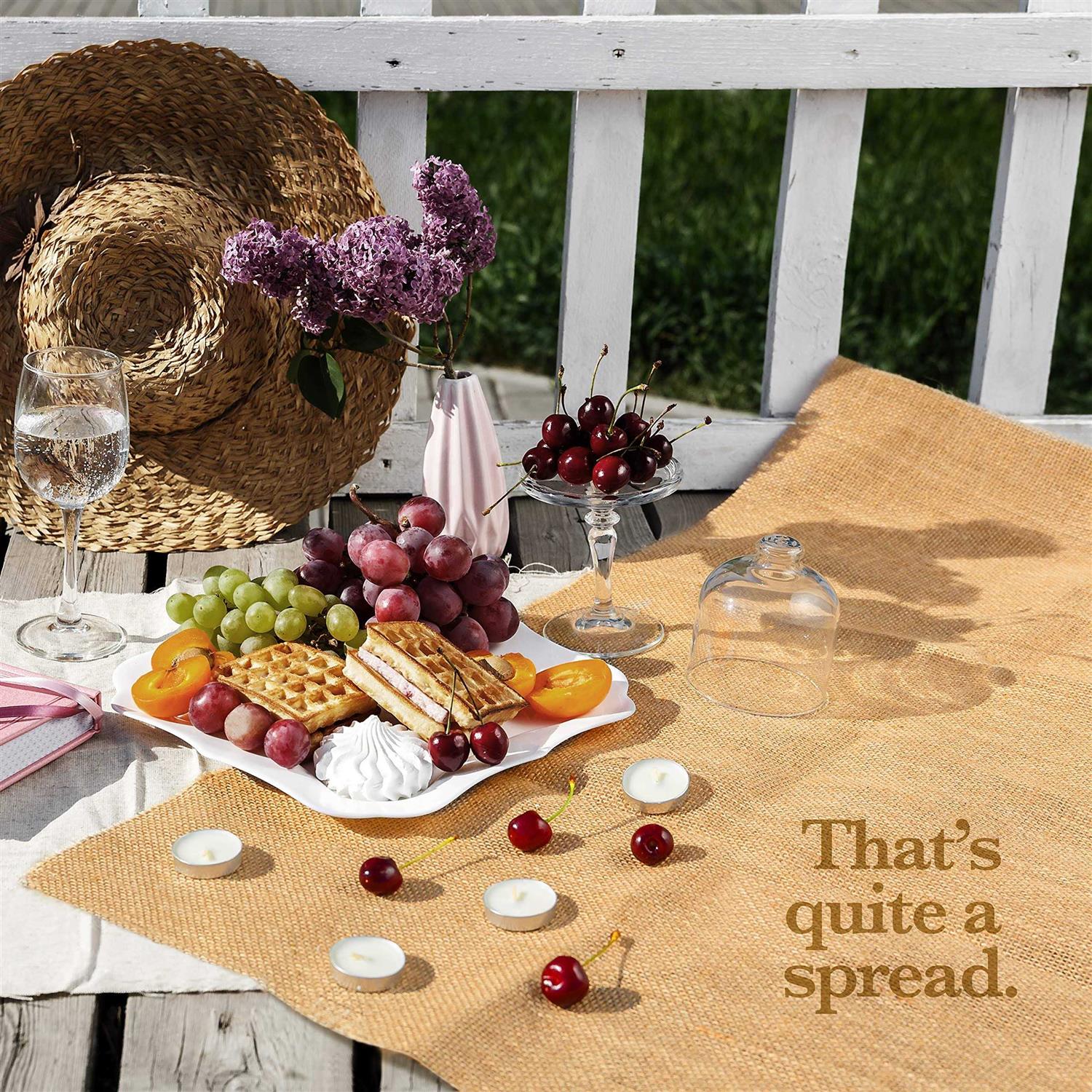 Burloptuous 40×15 Feet Gardening Burlap Roll Multipurpose Natural Burlap Fabric