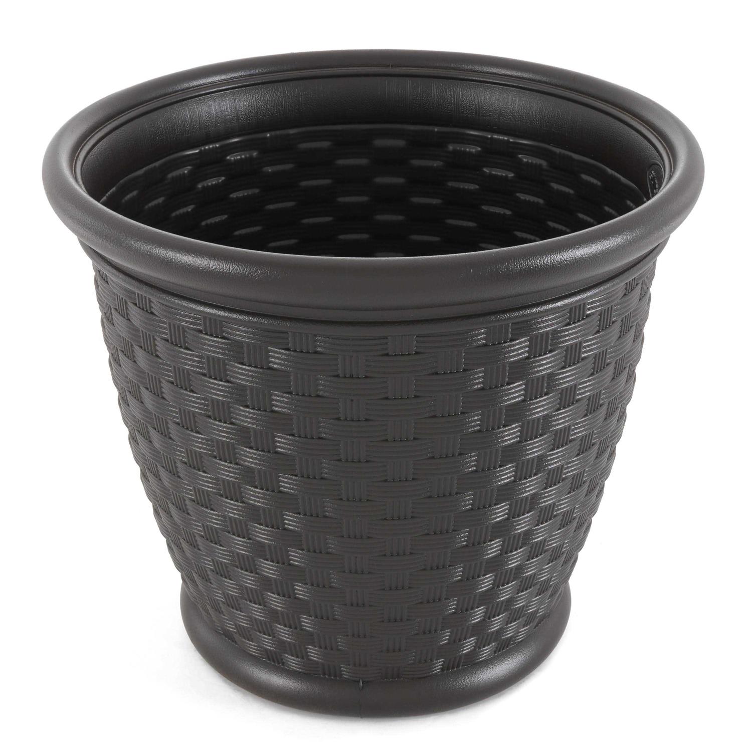 Suncast Resin Wicker Planter
