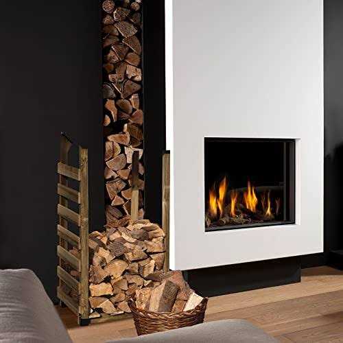 Zhitaoxun 4 Pack Firewood Log Storage Rack Bracket,Indoor Outdoor Adjustable Heavy Duty Powder Coated Steel Holder,Fireplace Wood Storage