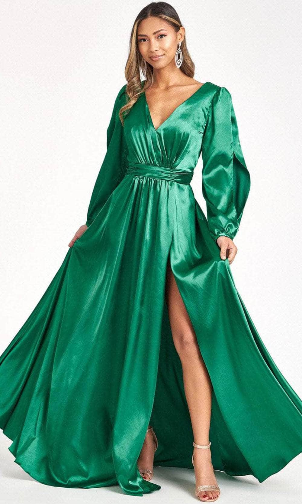 Split Sleeve High Slit Evening Dress