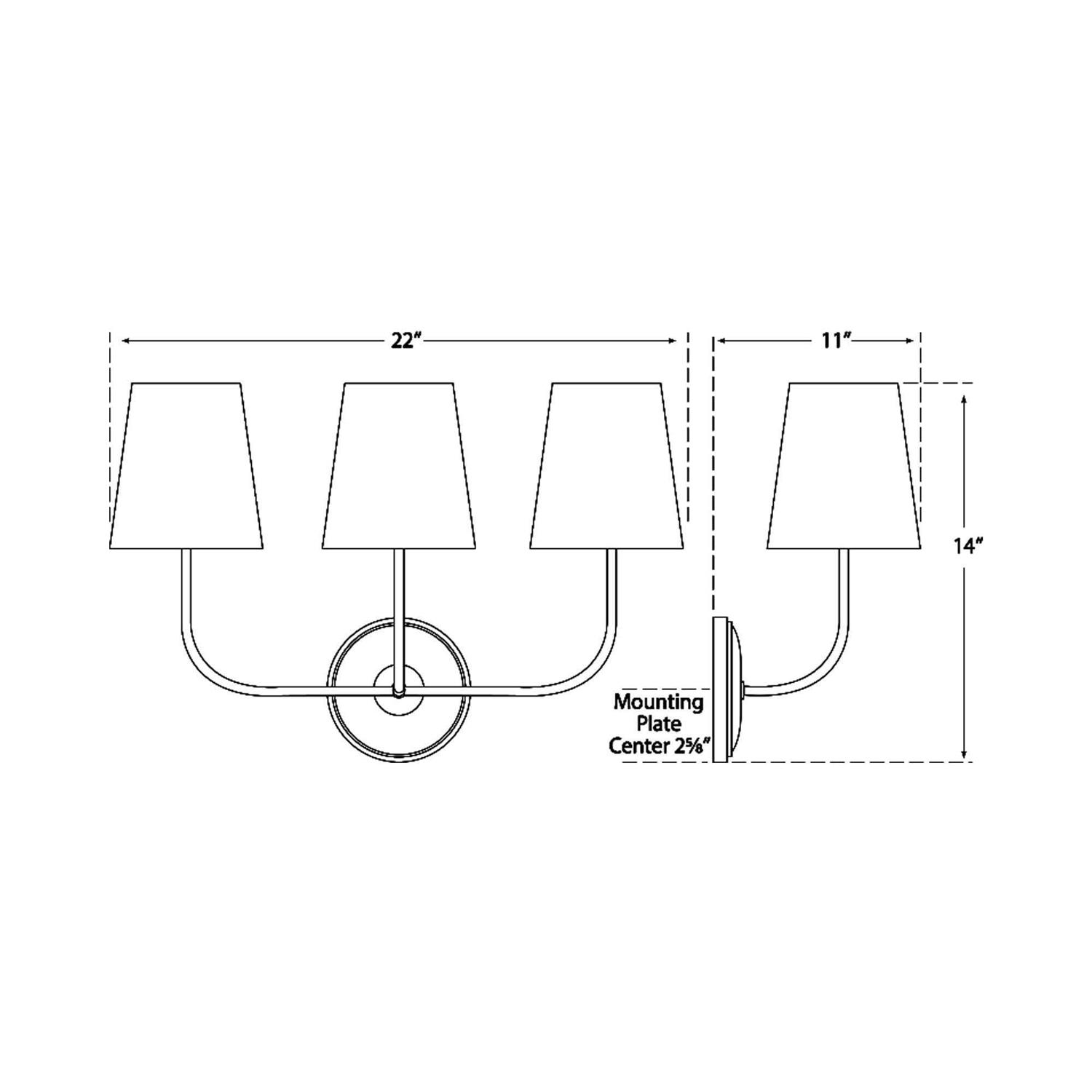 Visual Comfort Signature Vendome Double Wall Sconce Natural Paper TOB 2008