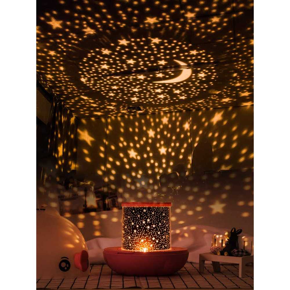 Winice Remote Control and Timer Design Seabed Starry Sky Rotating LED Star Projector for Bedroom