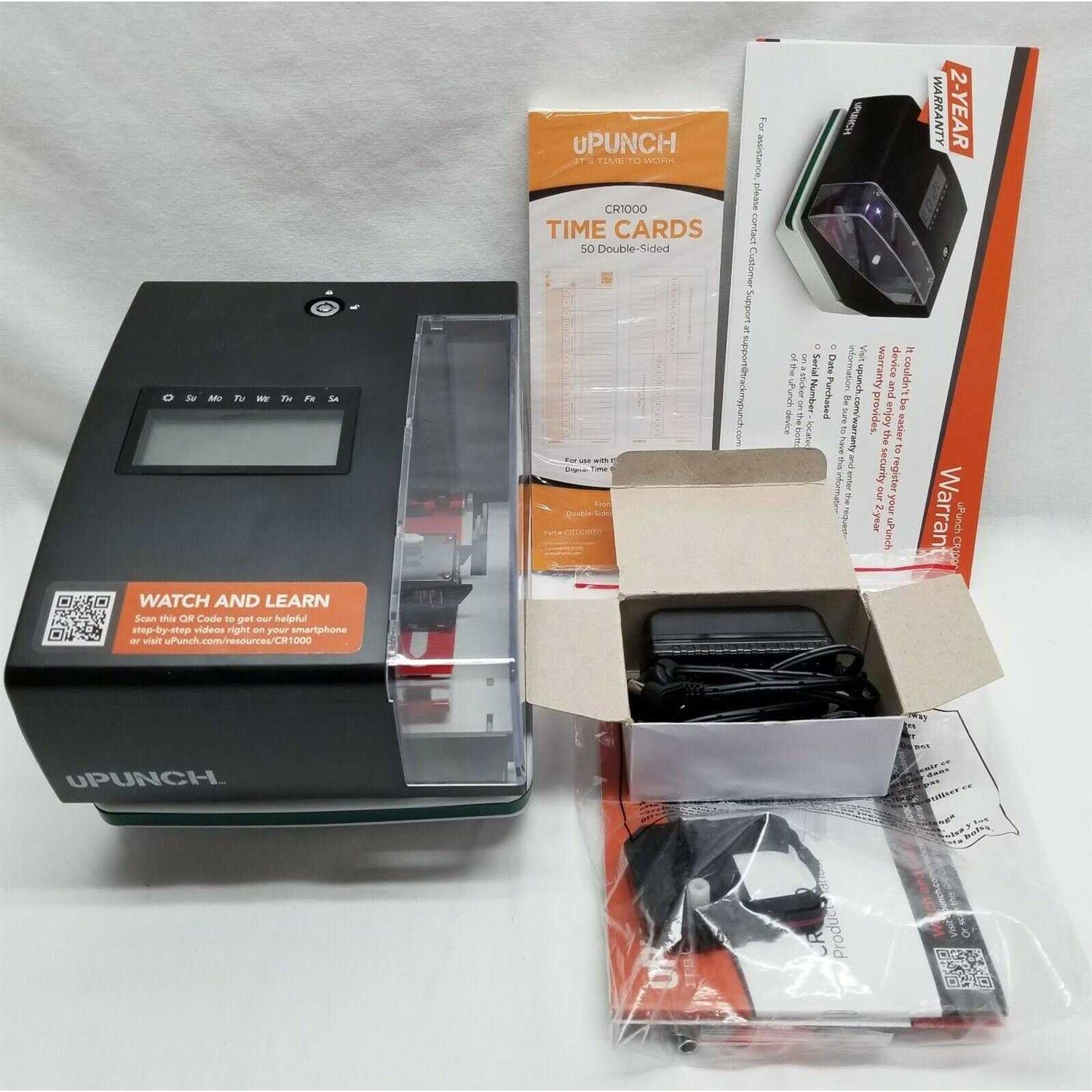 uPunch Digital Time Clock And Date Stamp CR1000