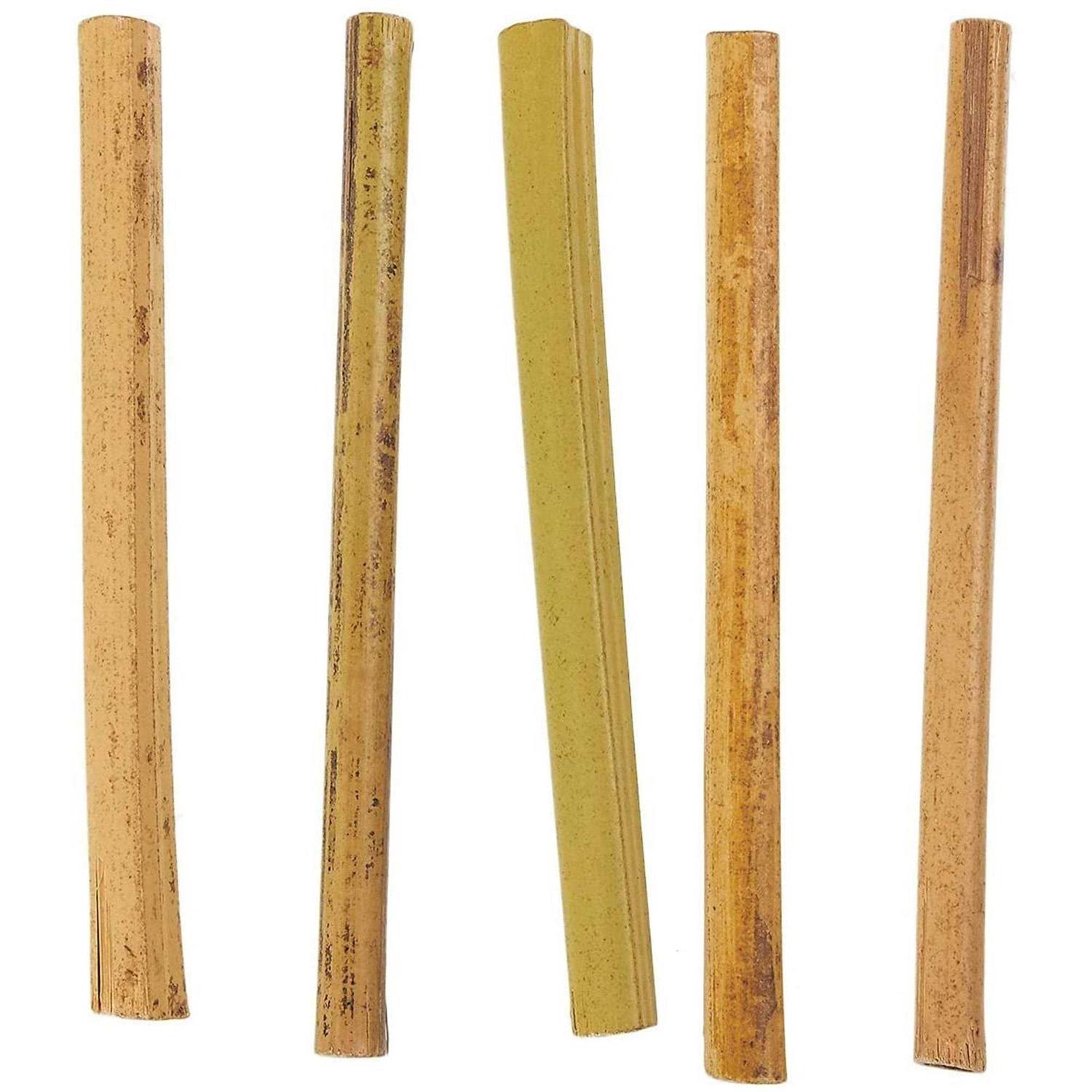 100 Pack Wood Bamboo Sticks for Crafts