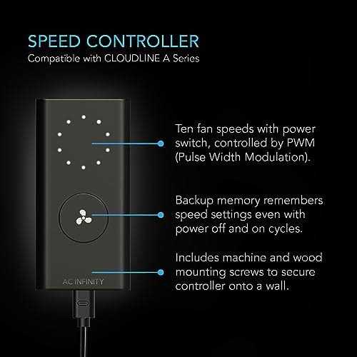AC Infinity Air Filtration Kit Inline Fan with Speed Controller