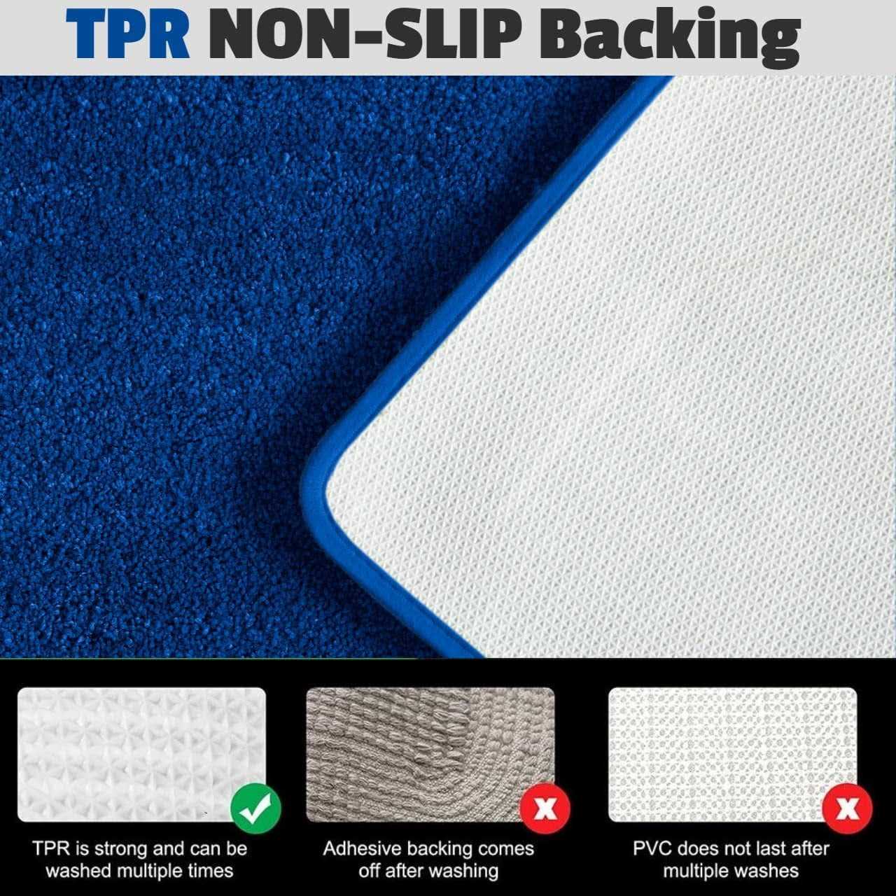 Yafa Home Fashion 1 Piece Solid Microfiber Soft Bathroom Rug