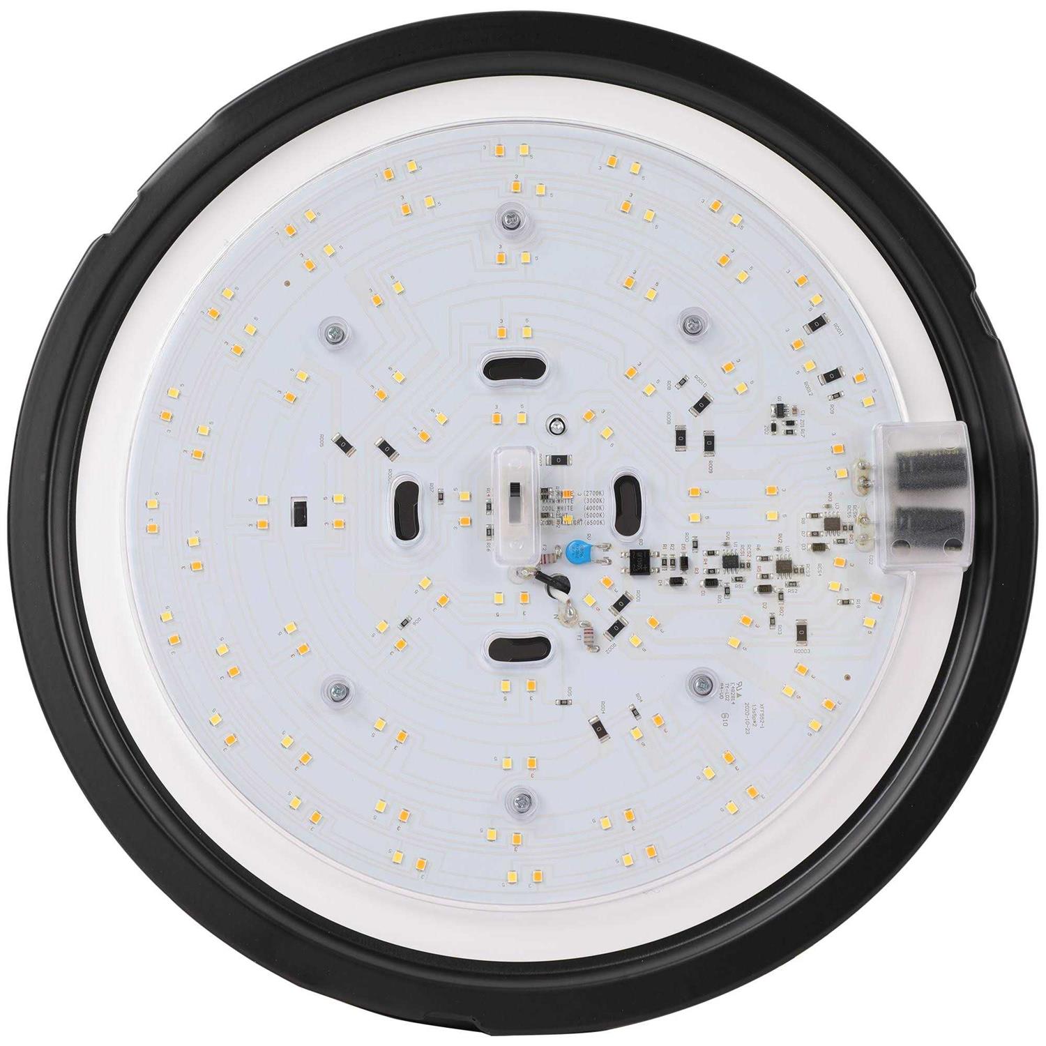 allen + roth Daphne 19-in Black Flush Mount Light Energy Star MXL1088-LED35K9027B