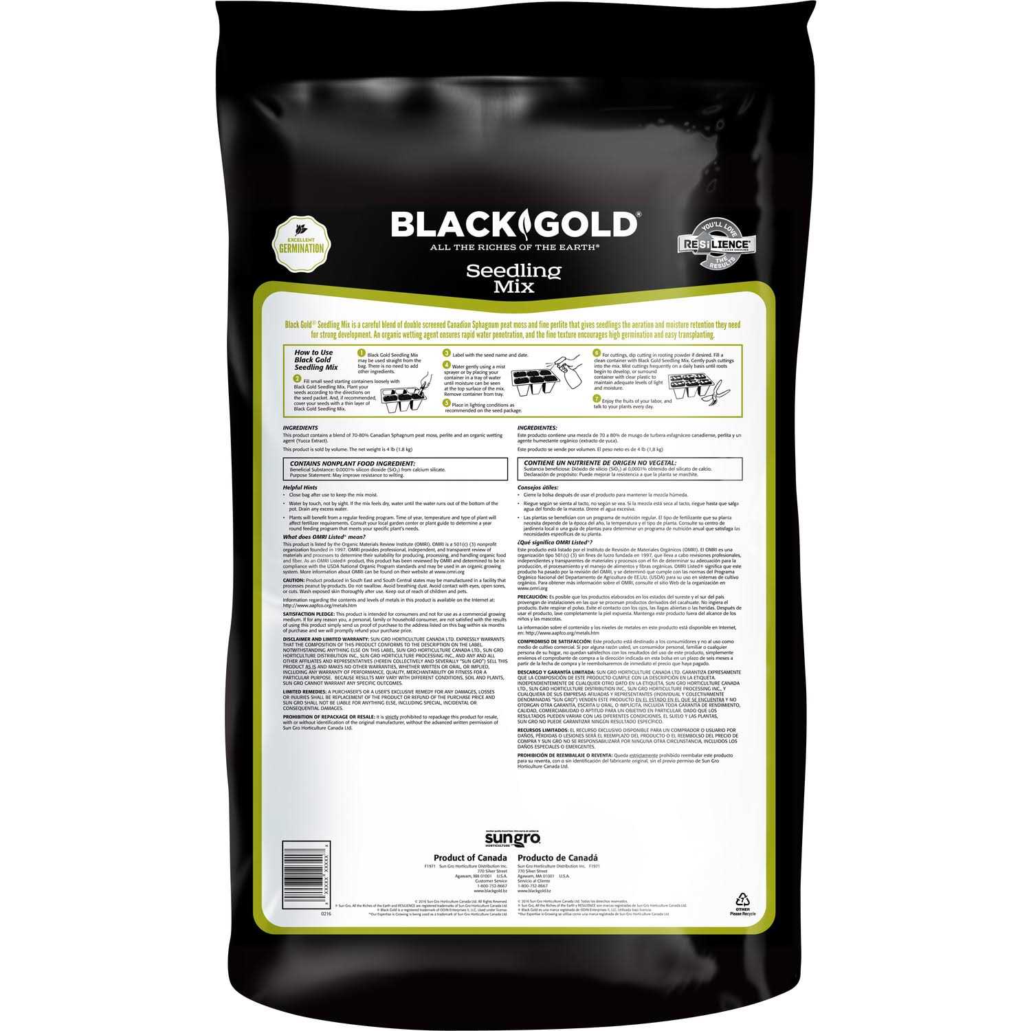 Black Gold Seedling Mix