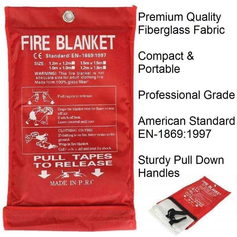 Fire Blanket Fire Suppression Blanket Fiberglass Fire Blankets Emergency For People Retardant