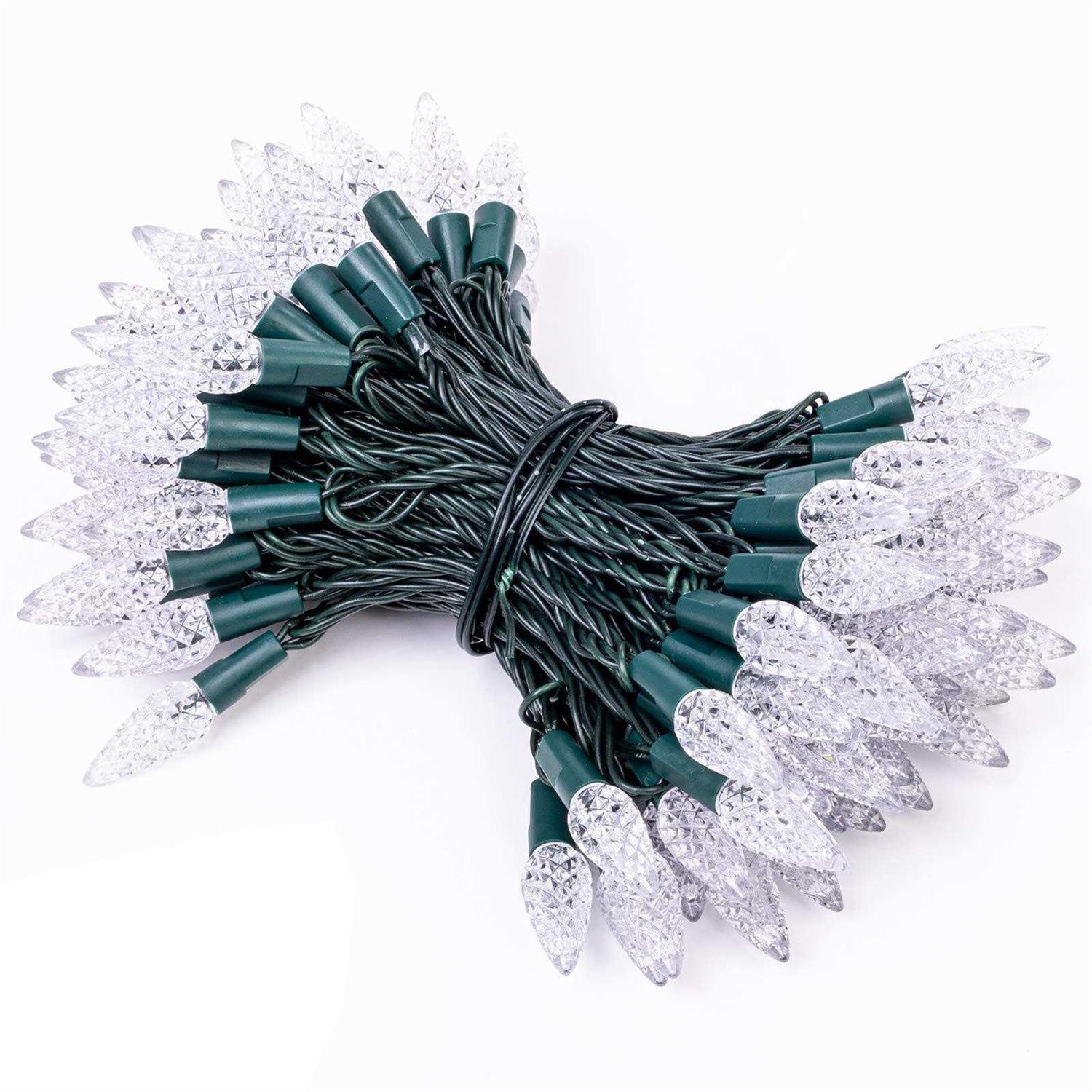 Awq C6 Christmas String Lights Plug In Fairy Twinkle String Lights 8 Modes Timer Function Waterproof Extendable for Indoor Outdoor