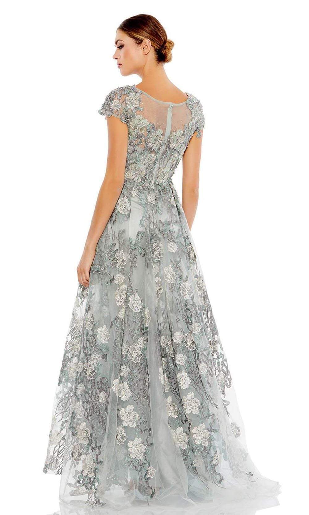 20294 Modest Floral Mother of the Bride A-line Dress