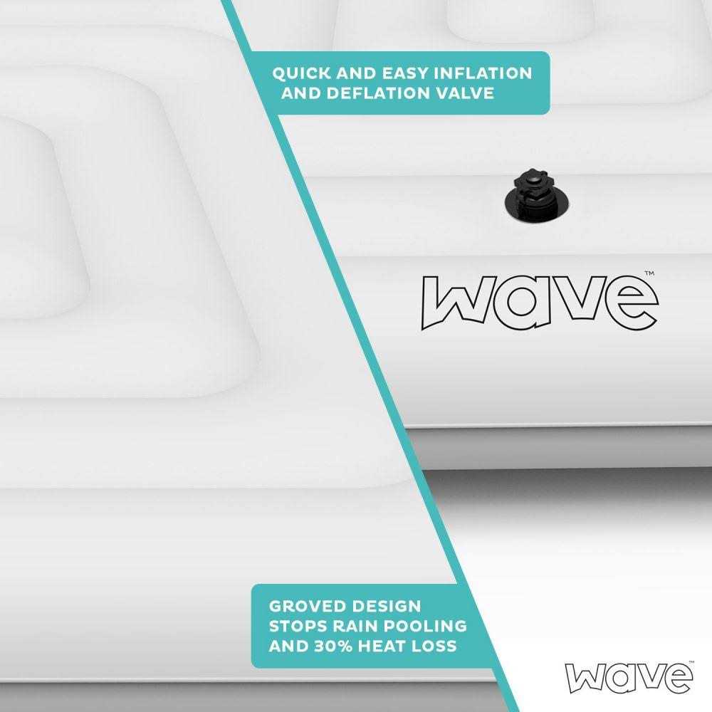 Wave Spa Square 4 Person Protective Thermal Efficient Iatable Cover