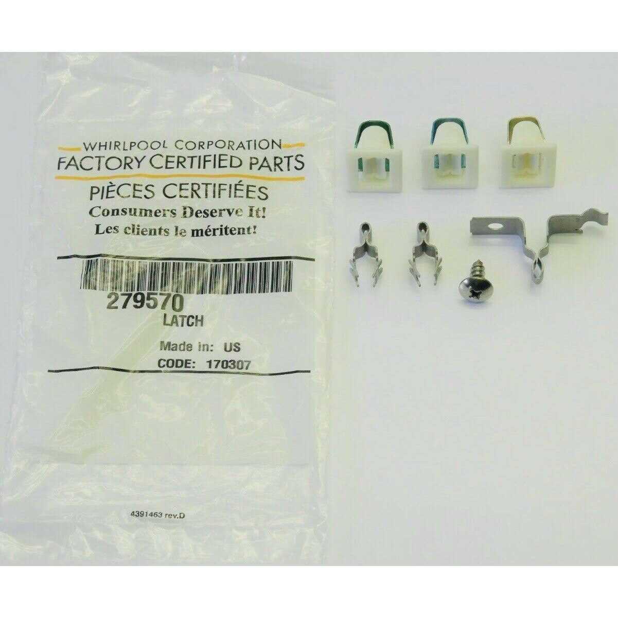279570 Dryer Door Latch Kit Compatible With Whirlpool Kenmore Maytag Strike Catch AP3094183 PS334230 3-Pack WED5000DW2 WED5700XW0 WGD9400SW0