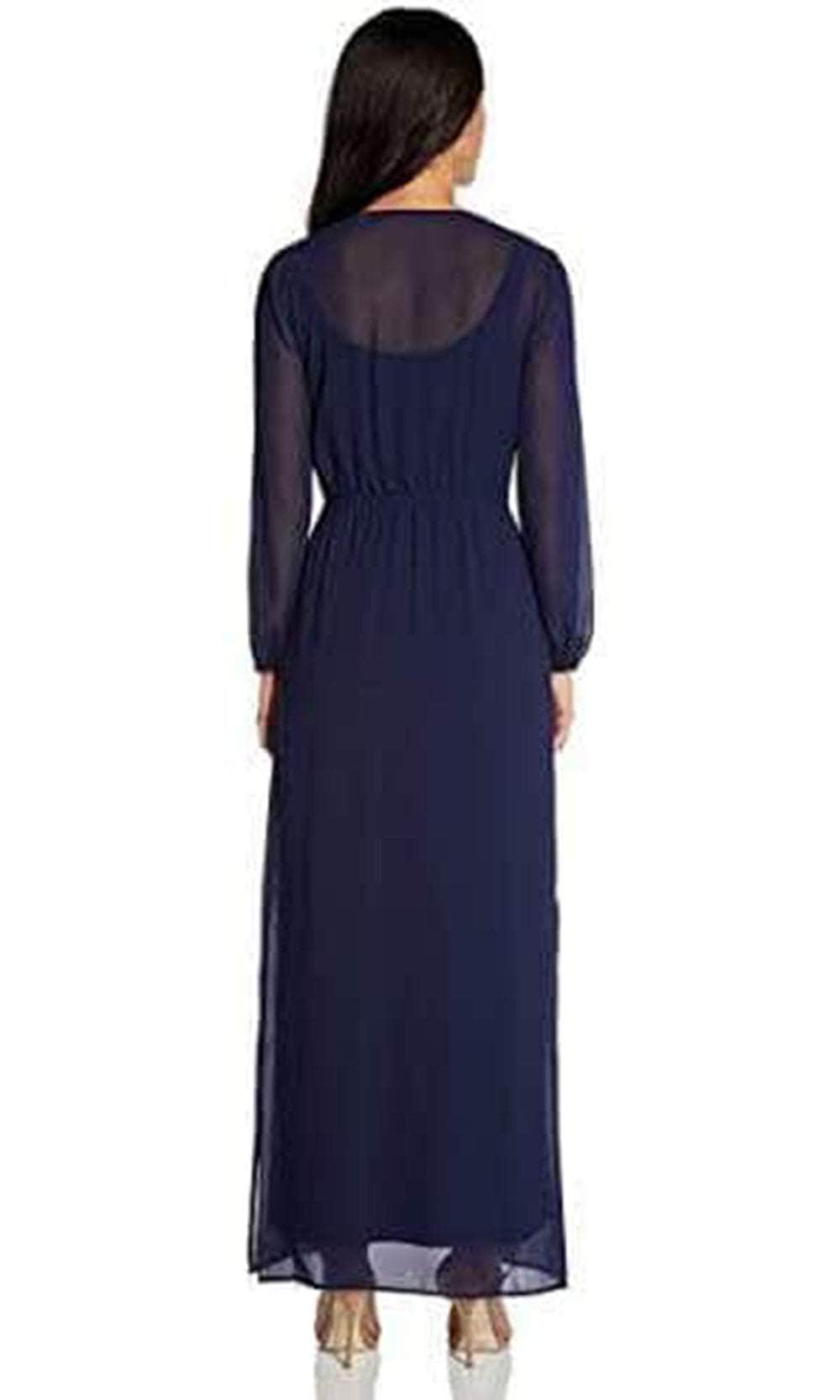 Long Sleeves V-Neck Long Dress