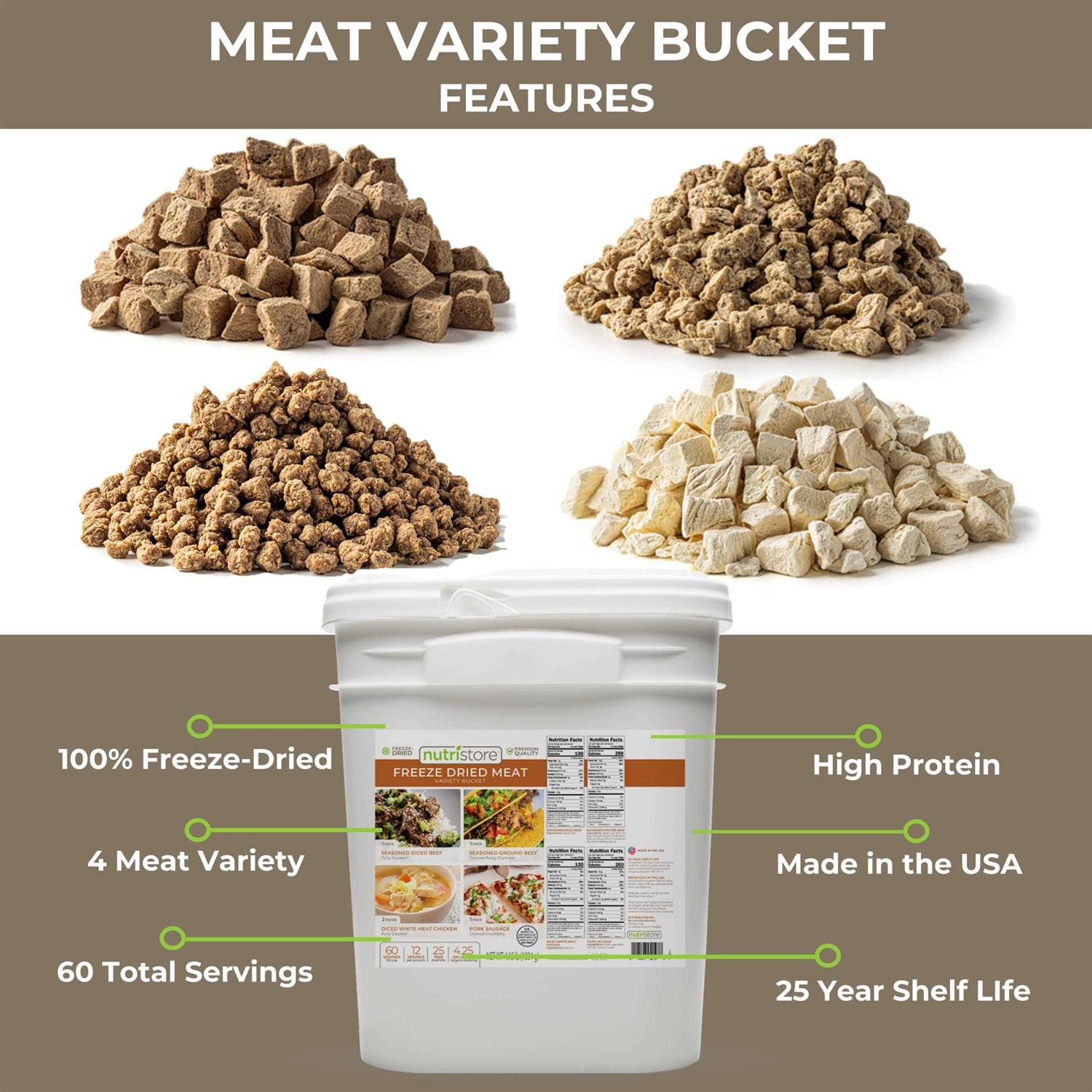 Nutristore Freeze Dried Meat Variety Bucket