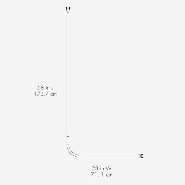 Zenna Home Shower Curtain Rod 66 in. L