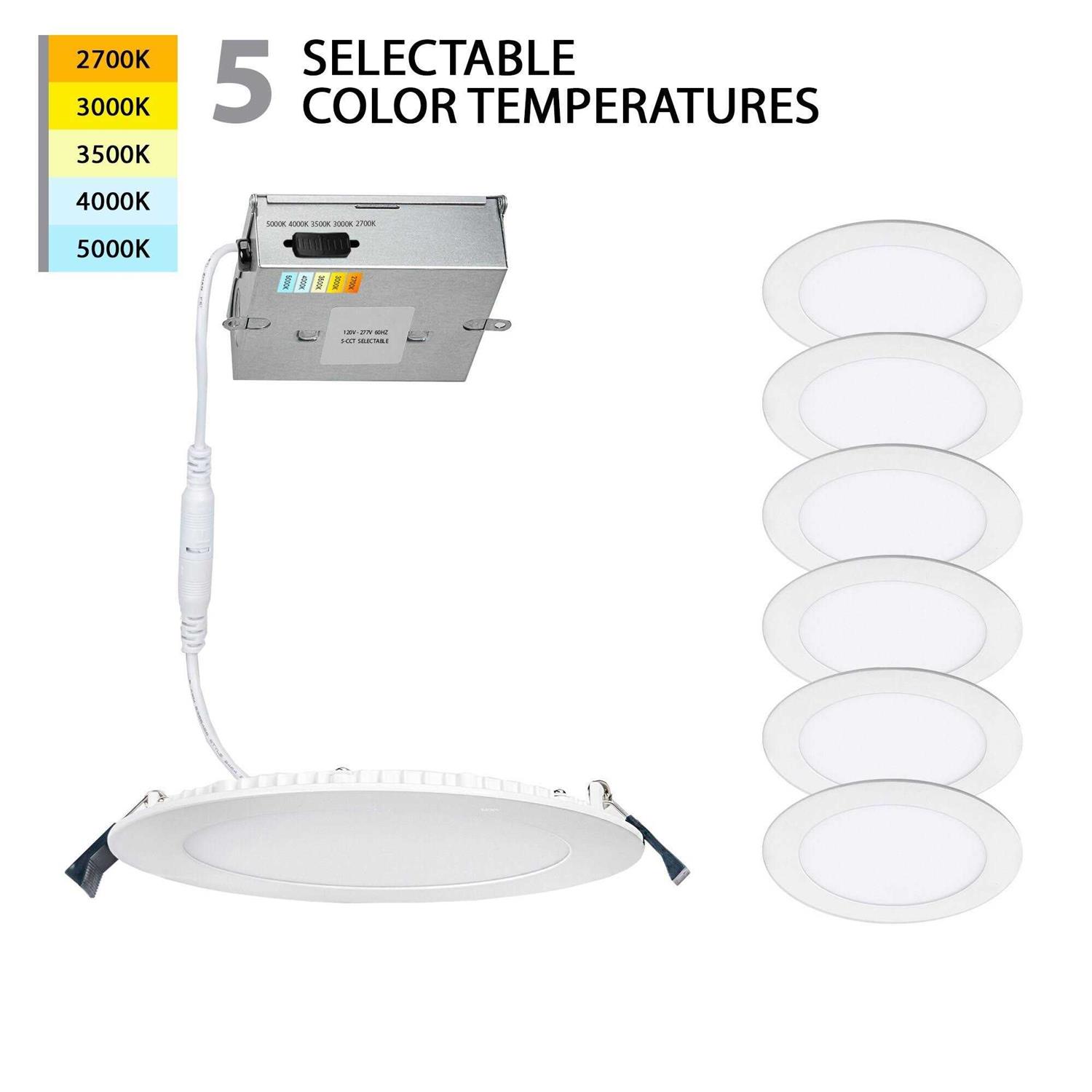 WAC Lighting Lotos Round LED 5-CCT Aluminum Recessed Kit