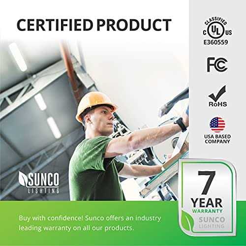 Sunco Lighting Sunco LED Shop Light 4ft Wraparound