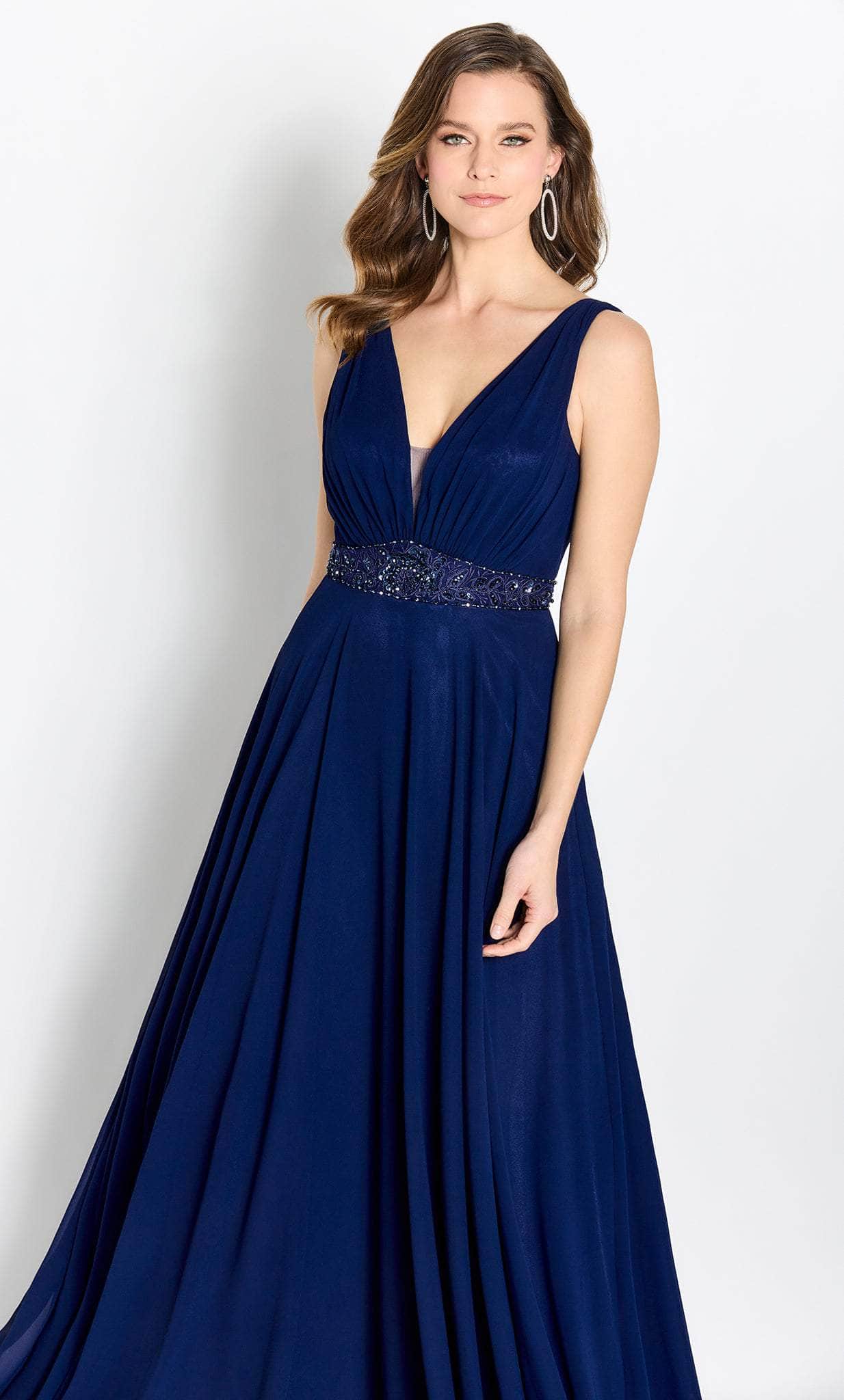 Draped Shoulder Evening Gown