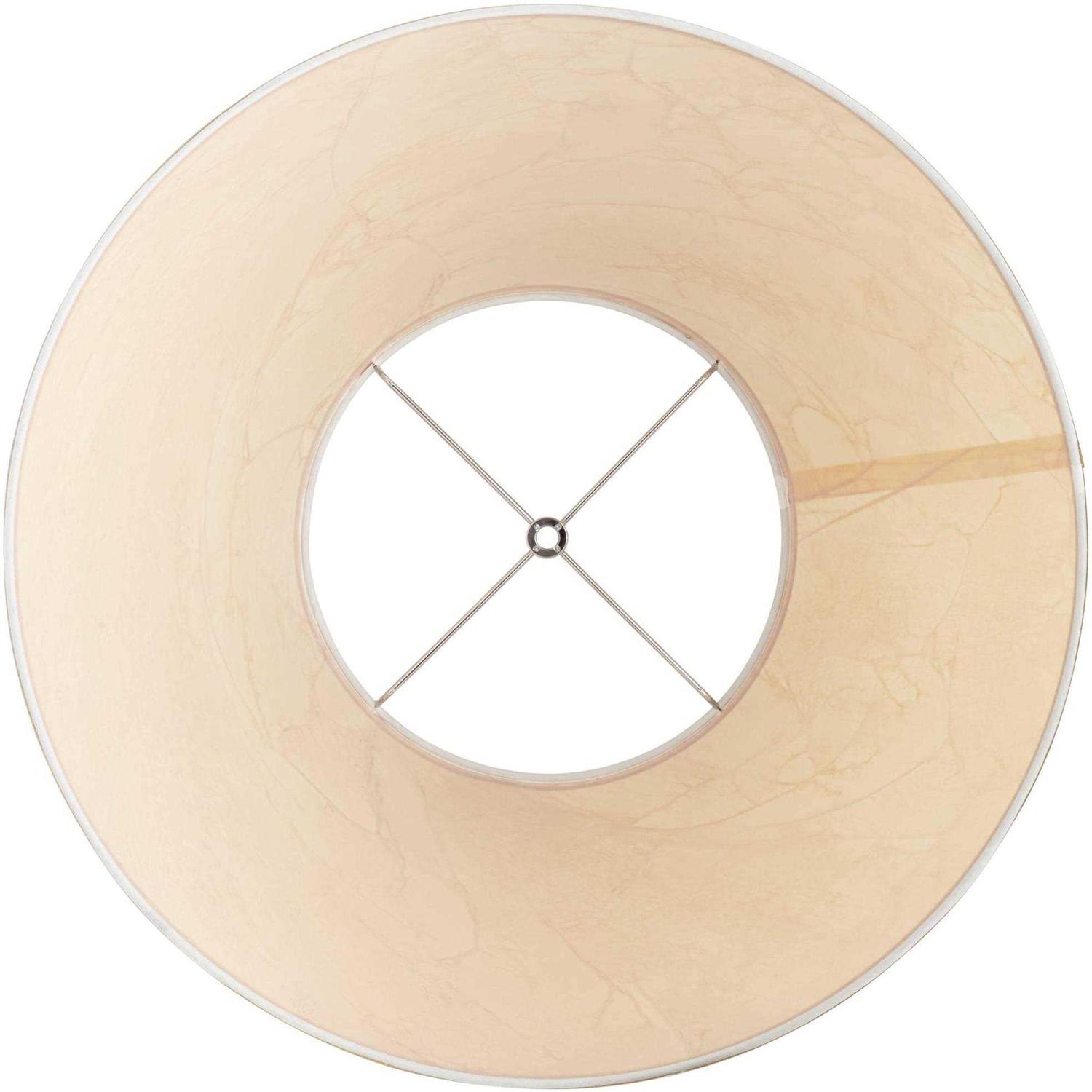 Springcrest Crinkle Paper Large Empire Lamp Shade 10 Top x 20 Bottom x 12 Slant x 11 High Replacement with Harp and Finial