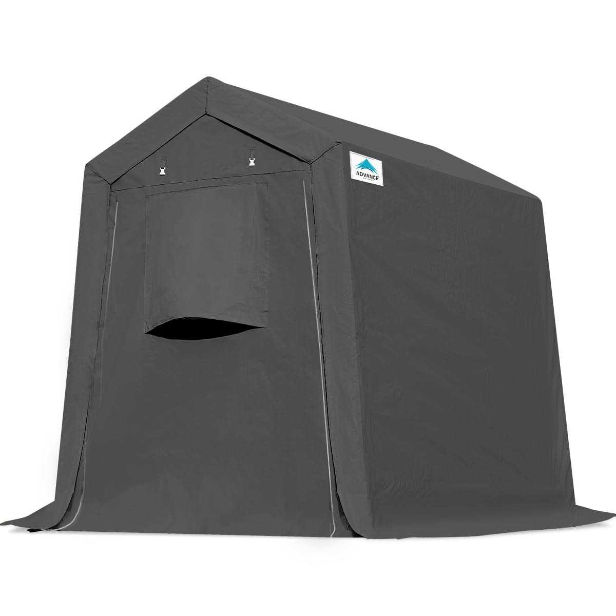 Advance Outdoor Carport Outdoor Storage Shelter Shed with 2 Detachable Roll-up Doors & 2 Vents