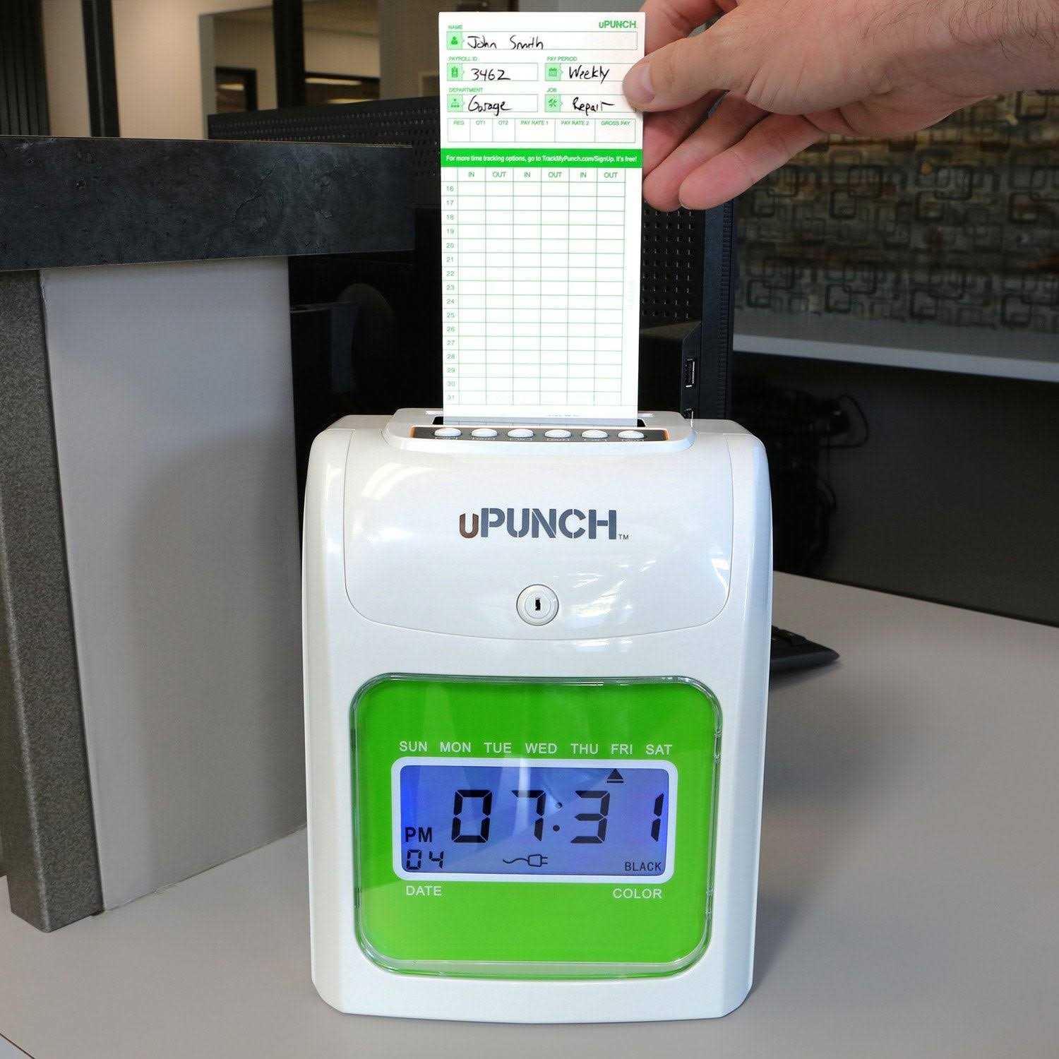 uPunch HN1500 Electronic Non-Calculating Time Clock Bundle