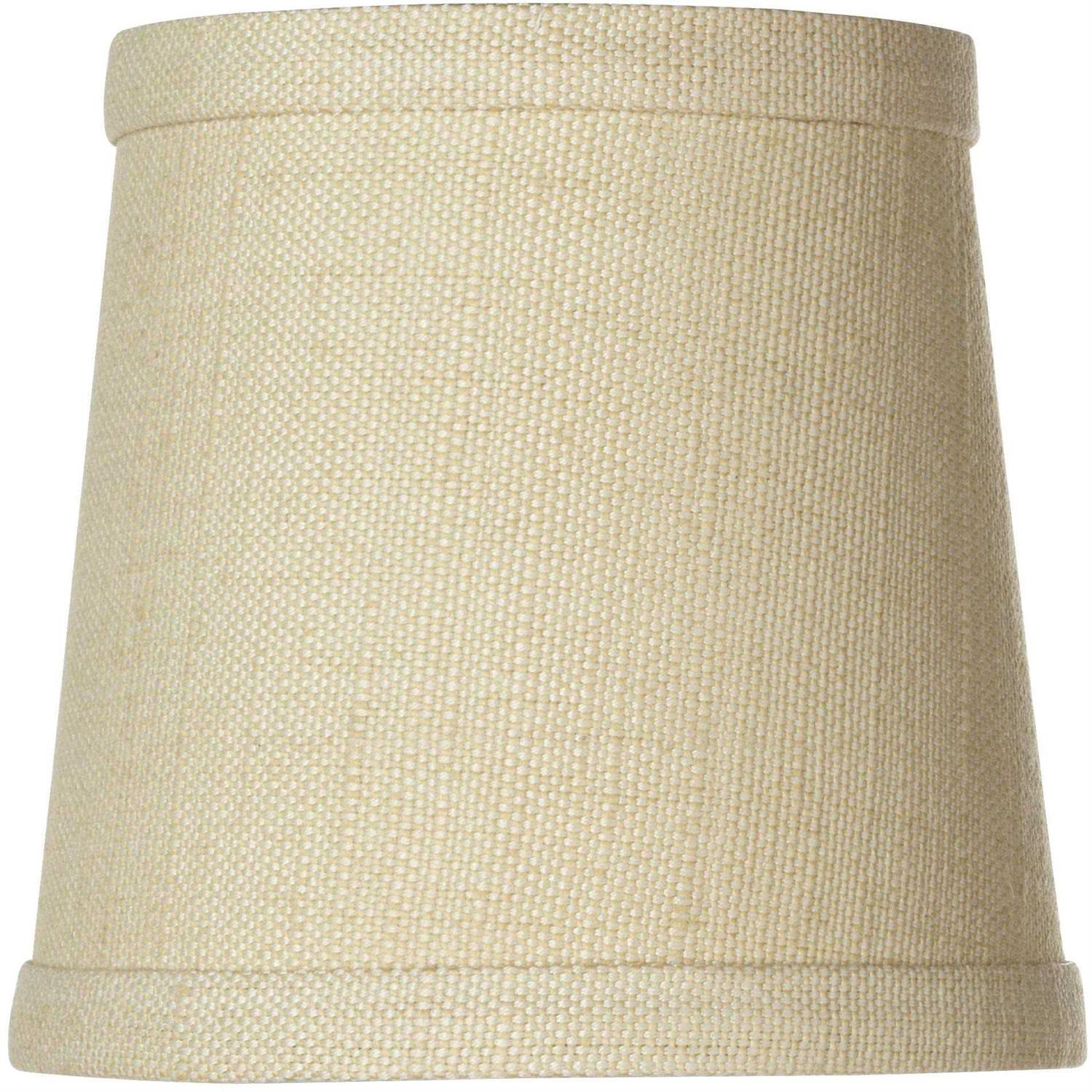 Springcrest Set Hardback Drum Lamp Shades Nallad Herbal Beige Small 4 Top x 5 Bottom x 5 High Candelabra Clip-On Fitting