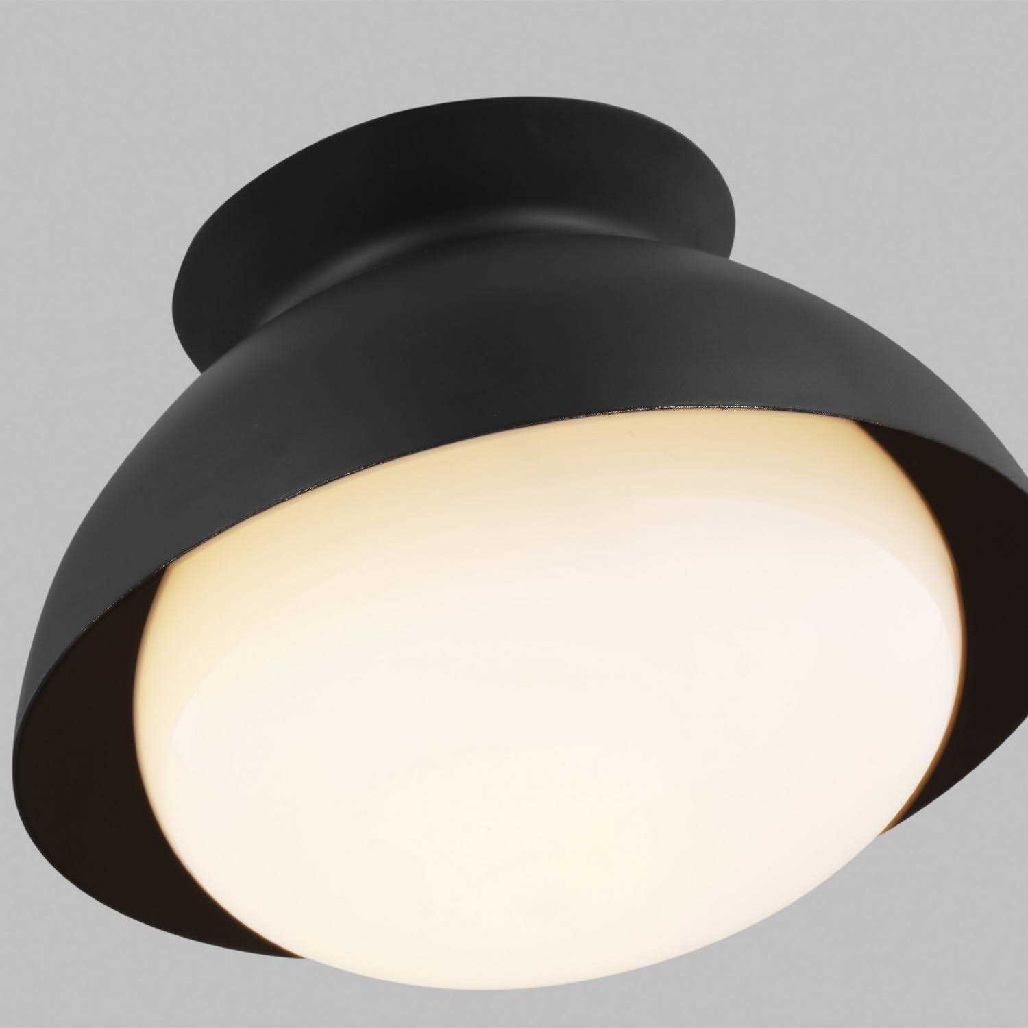 Visual Comfort Studio Lucerne One Light Flush Mount AEF1001MBK