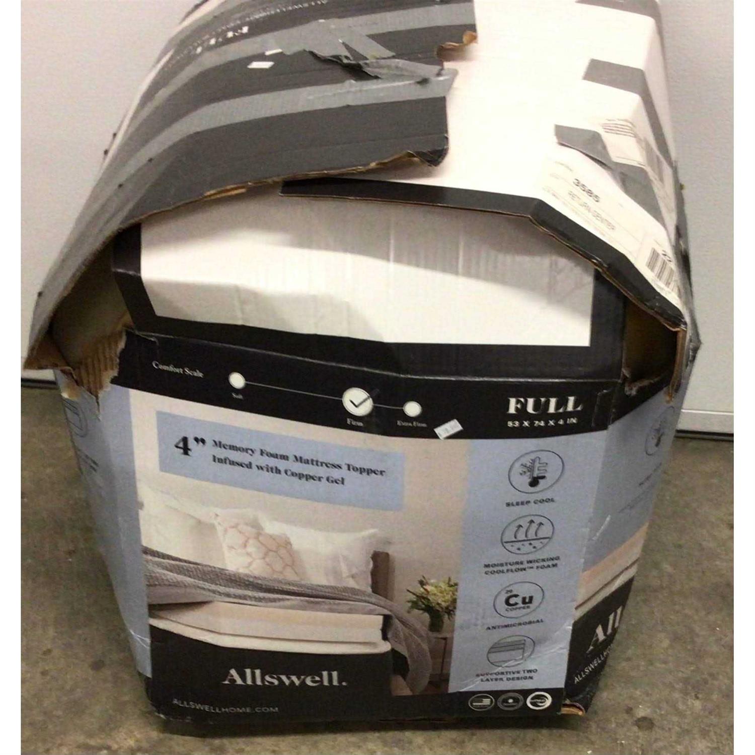 Allswell Memory Foam Mattress Topper Infused with Graphite