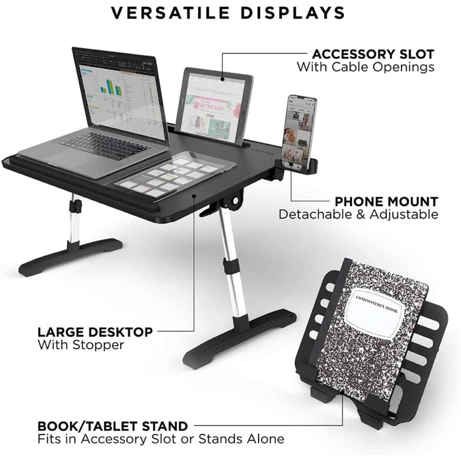Limitless TotalDesk Portable Workstation Lap Desk Adjustable Height and Tilt