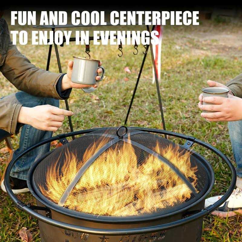 Backyard Expressions GOD Bless America Firepit 915002