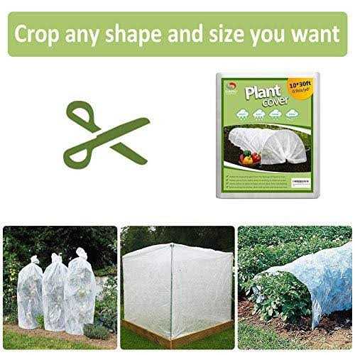 SUNPRO Plant Covers Freeze Protection,10Ft x 30Ft Reusable Floating Row Cover