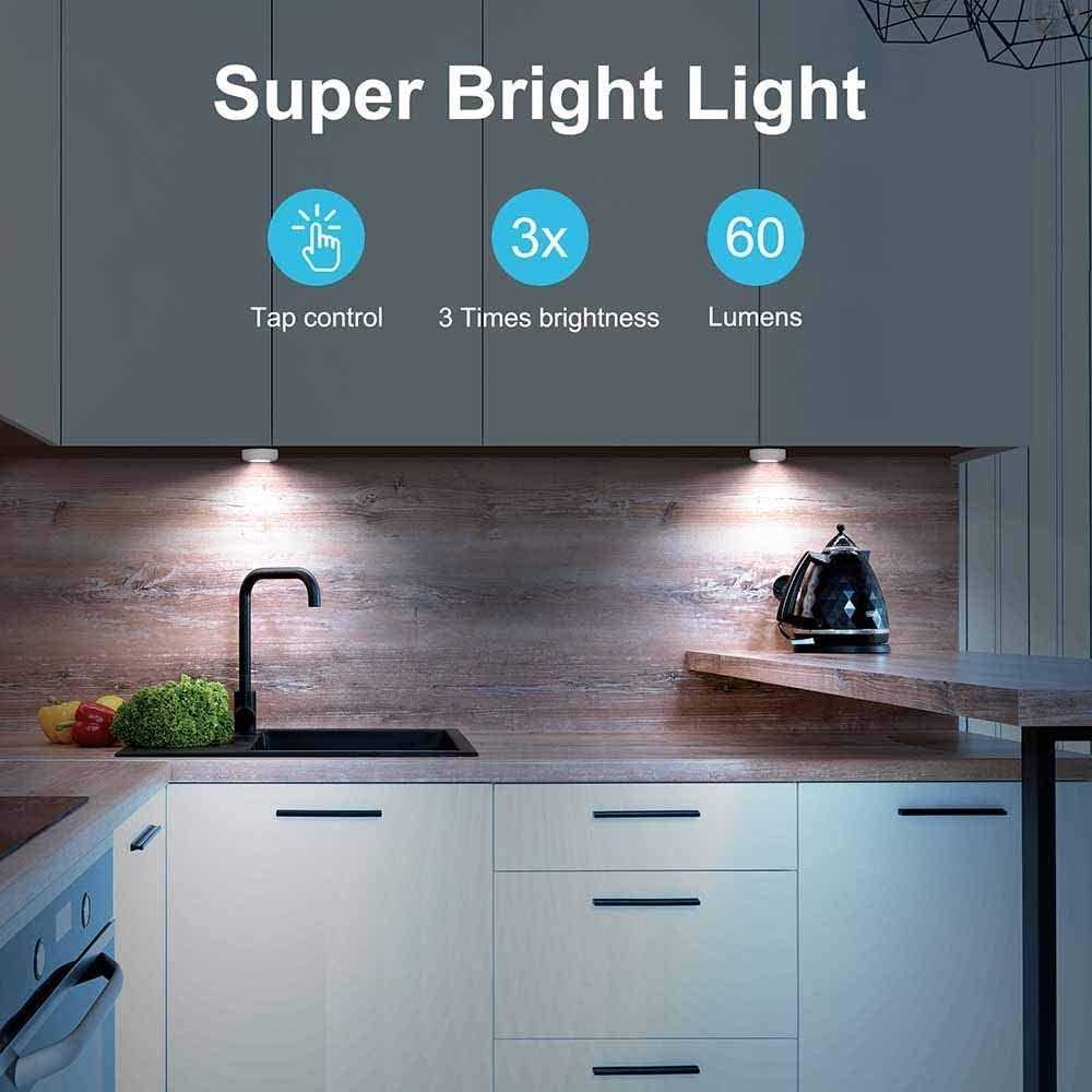 UMECORE Tap Light Push Lights 7 Pack Battery Powered Wireless LED Night Lights
