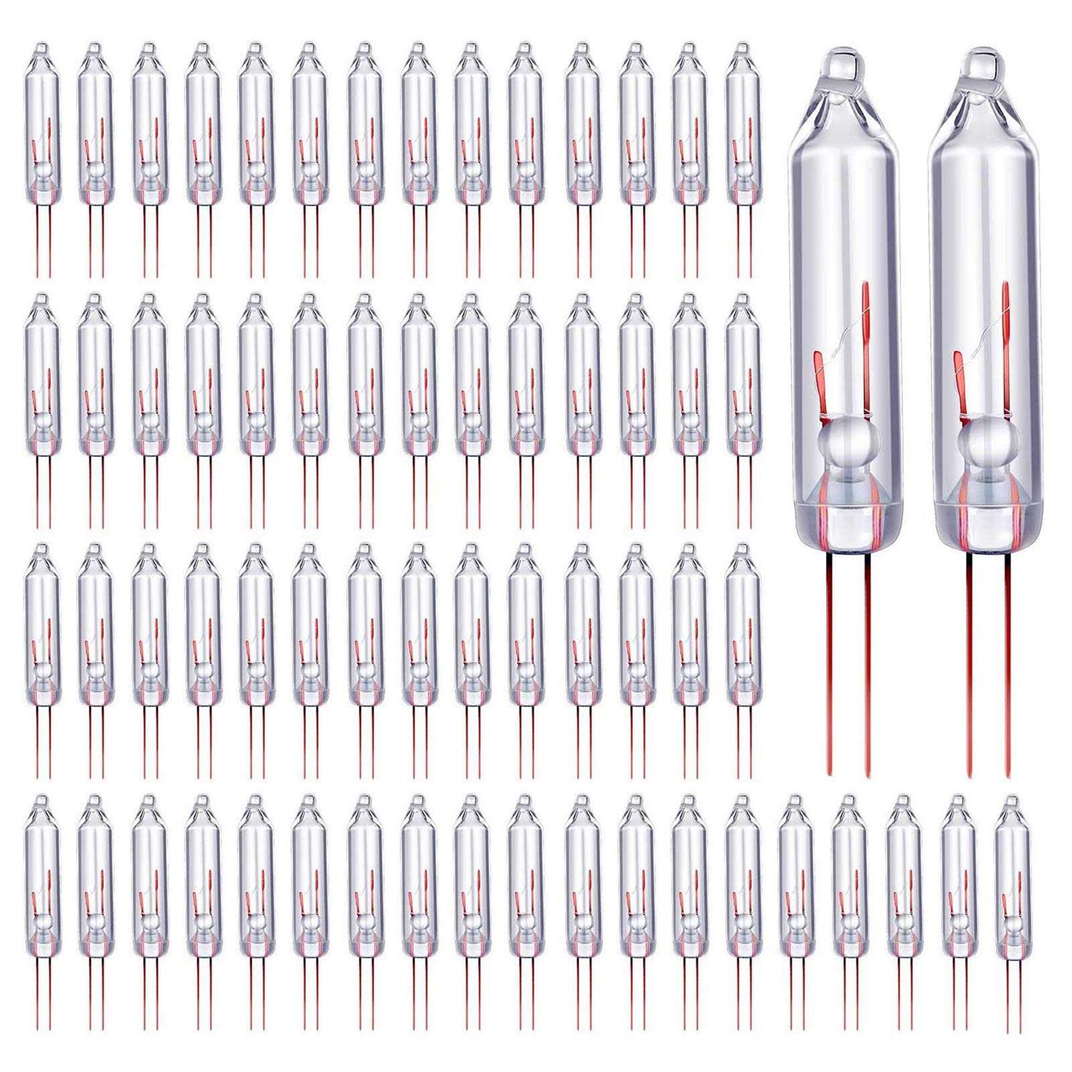 Acedining Christmas Replacement Mini Light Bulbs Mini 2.5 Volt Replacement Light Bulbs for Christmas Trees Decorative Light Supplies