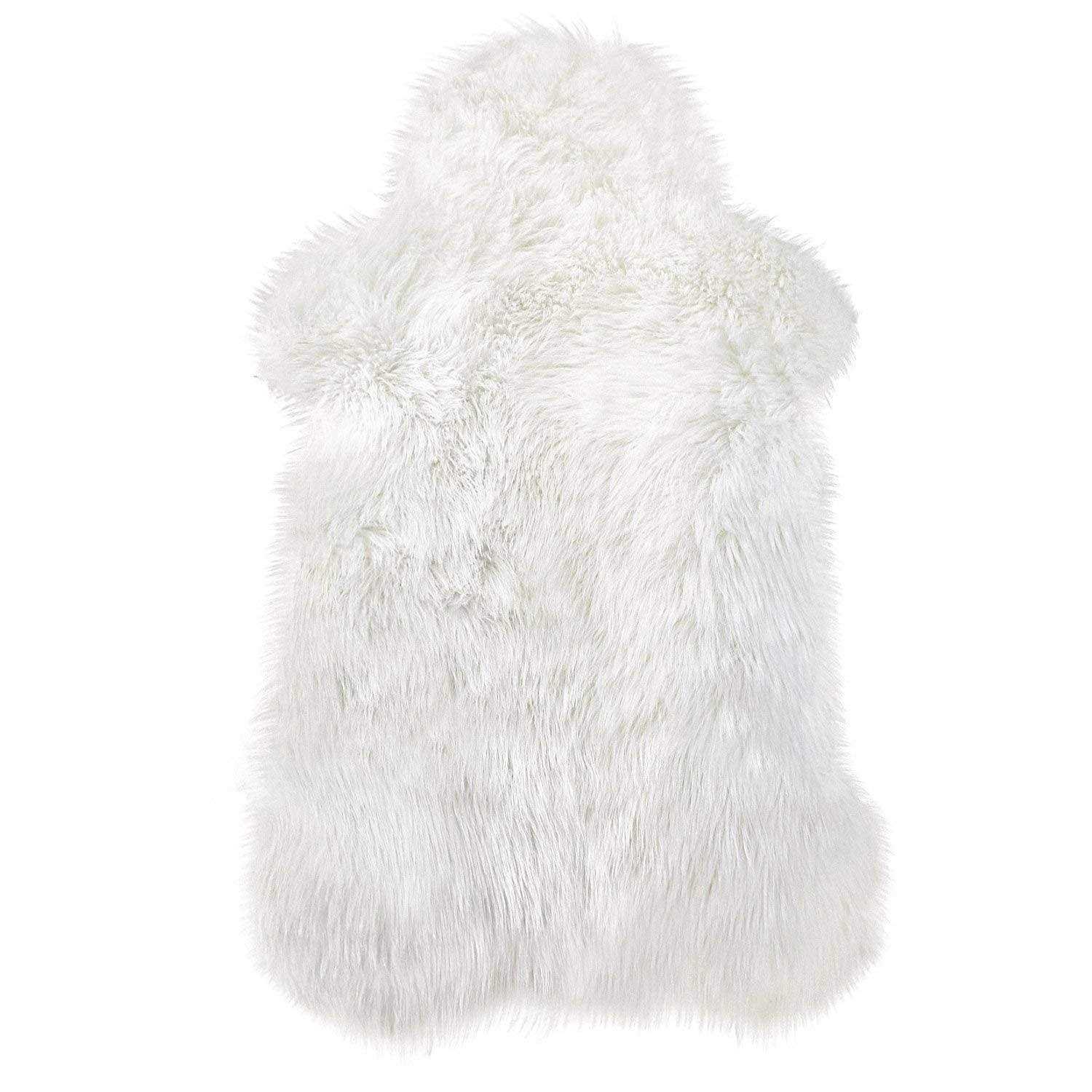 Ashler Faux Fur Rug Fluffy Shaggy Area Rug Ultra Soft 2 x Sheepskin Fur Rug