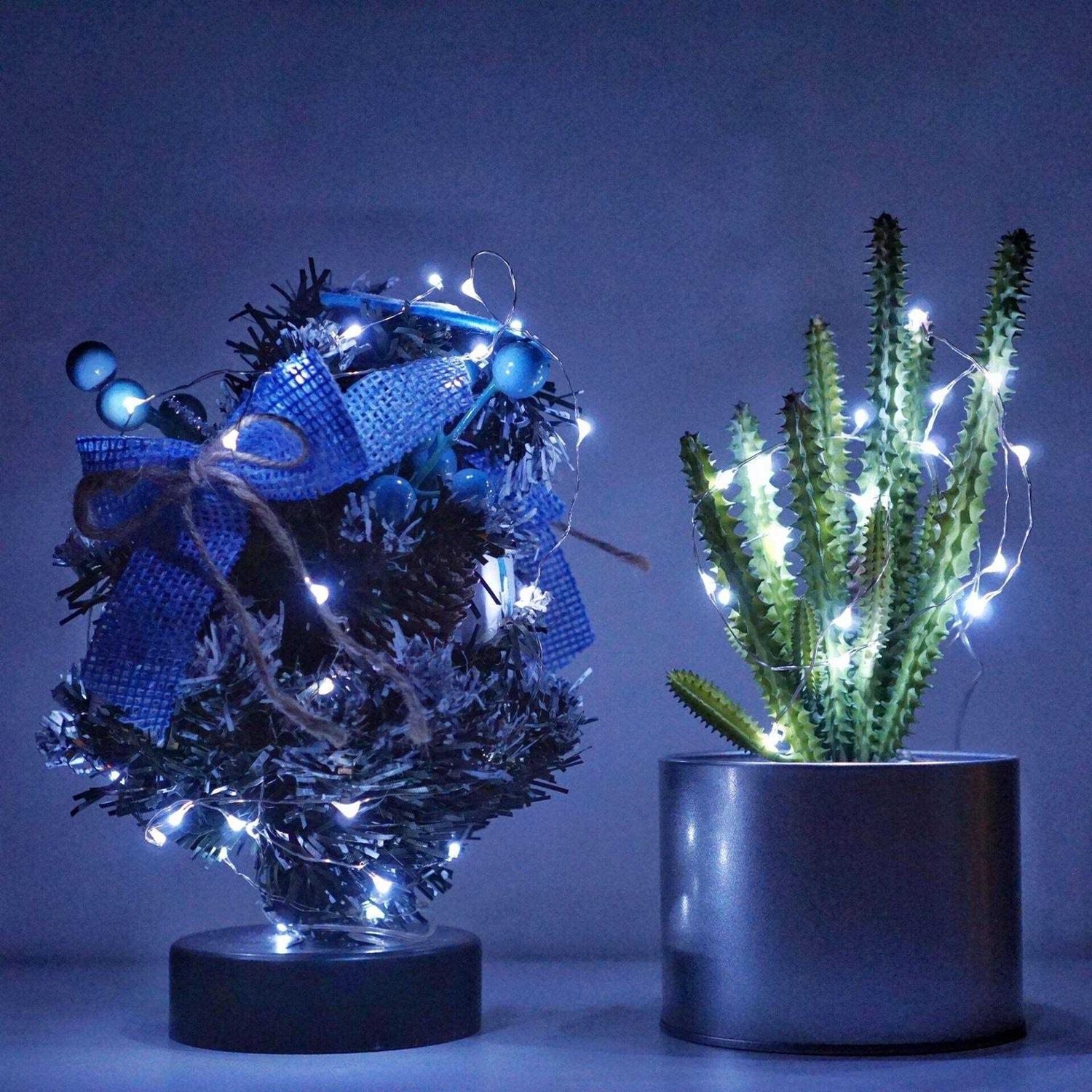 10 Pack Fairy Lights Battery Operated 6.6ft 20 Led Mini String Lights Silver Wire Starry Lights for DIY Wedding Party Festival Halloween Christmas