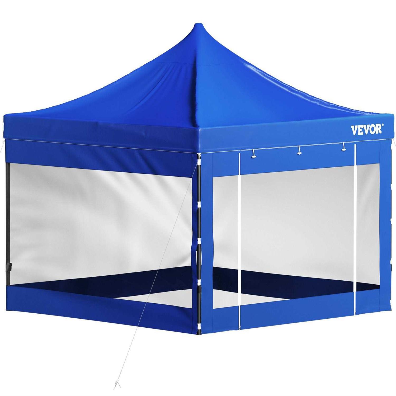 VEVOR 10 Ft. x 10 Ft. Pop Up Canopy Tent Outdoor Patio Gazebo Tent Uv Resistant Waterproof Instant Gazebo Shelter