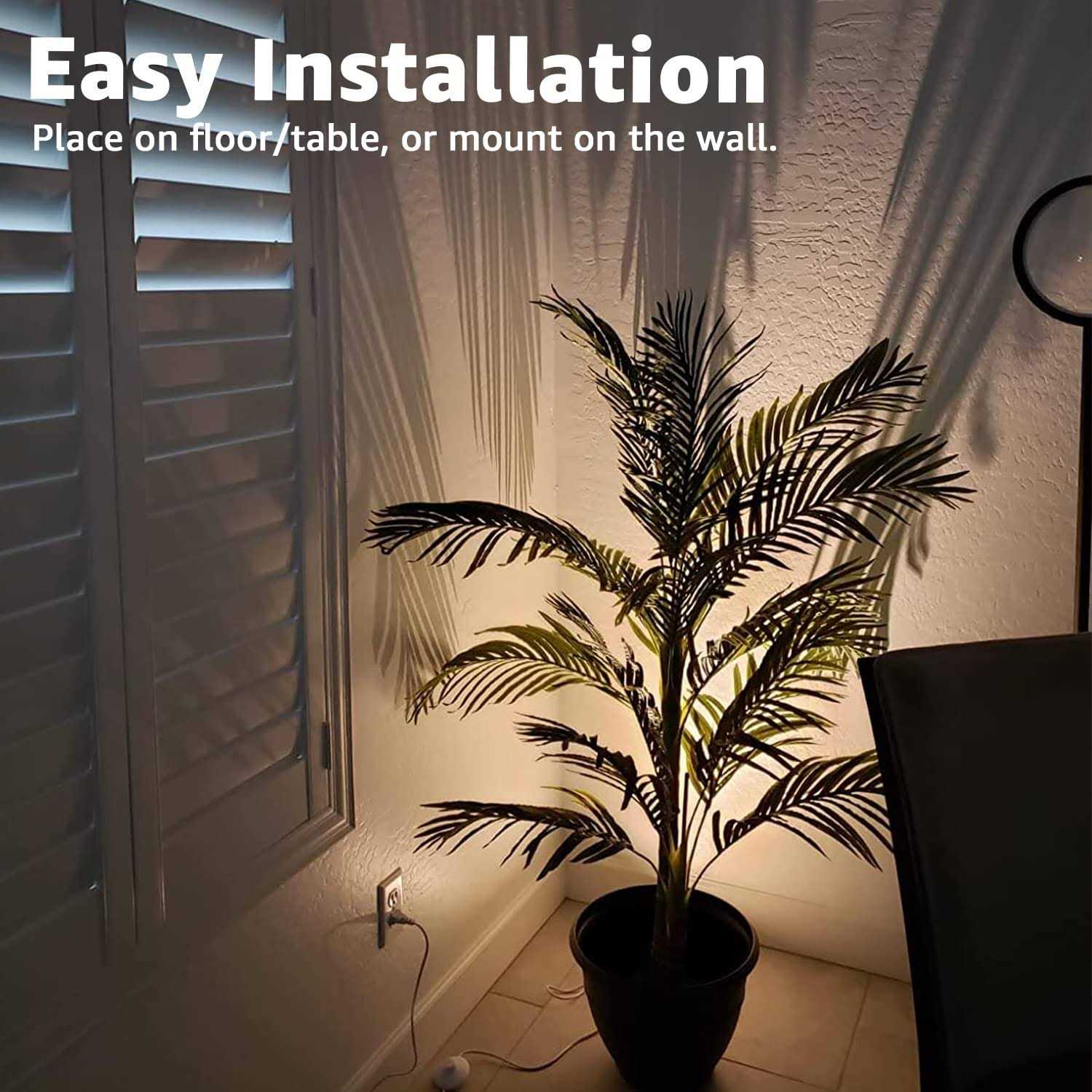 SUNVIE 2 Pack LED Up Lights for Indoor Use Uplight Warm White Floor Spotlight Lamp