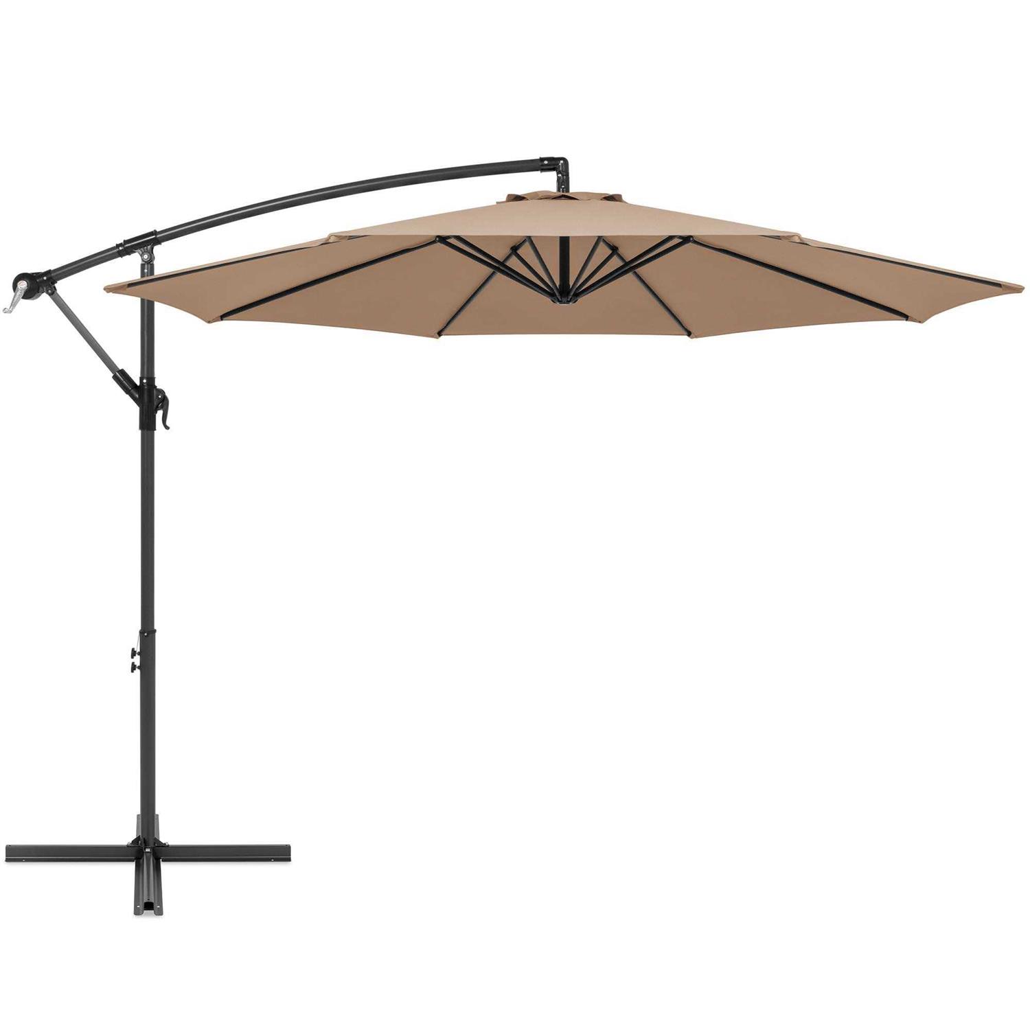 Best Choice Products 10ft Offset Hanging Outdoor Market Patio Umbrella w/ Easy Tilt Adjustment