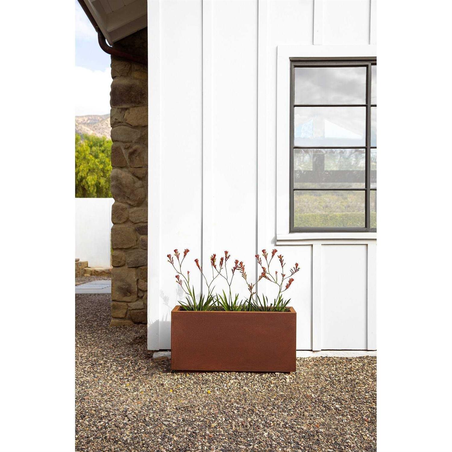 Veradek Corten Steel Long Box Planter