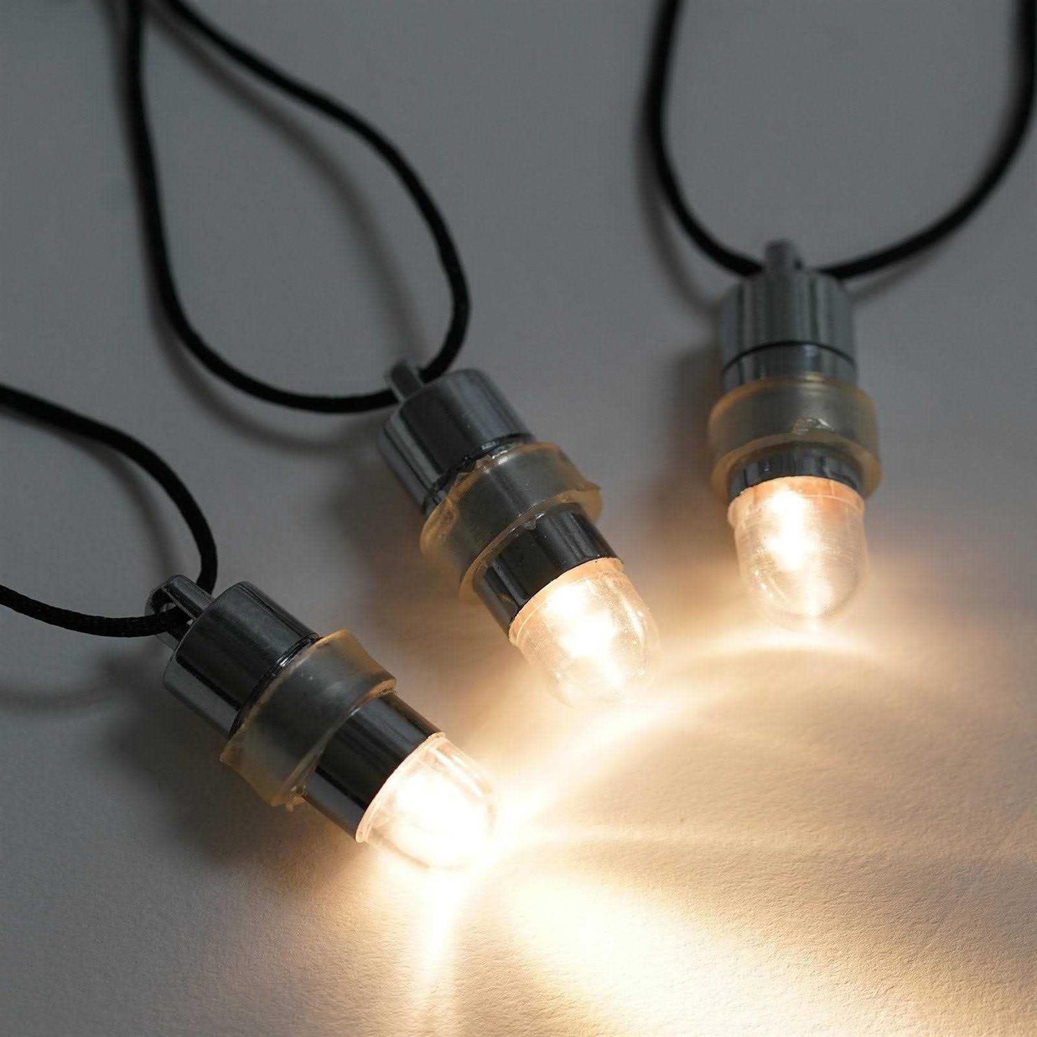12 Pack Warm White Bullet LEDs With String
